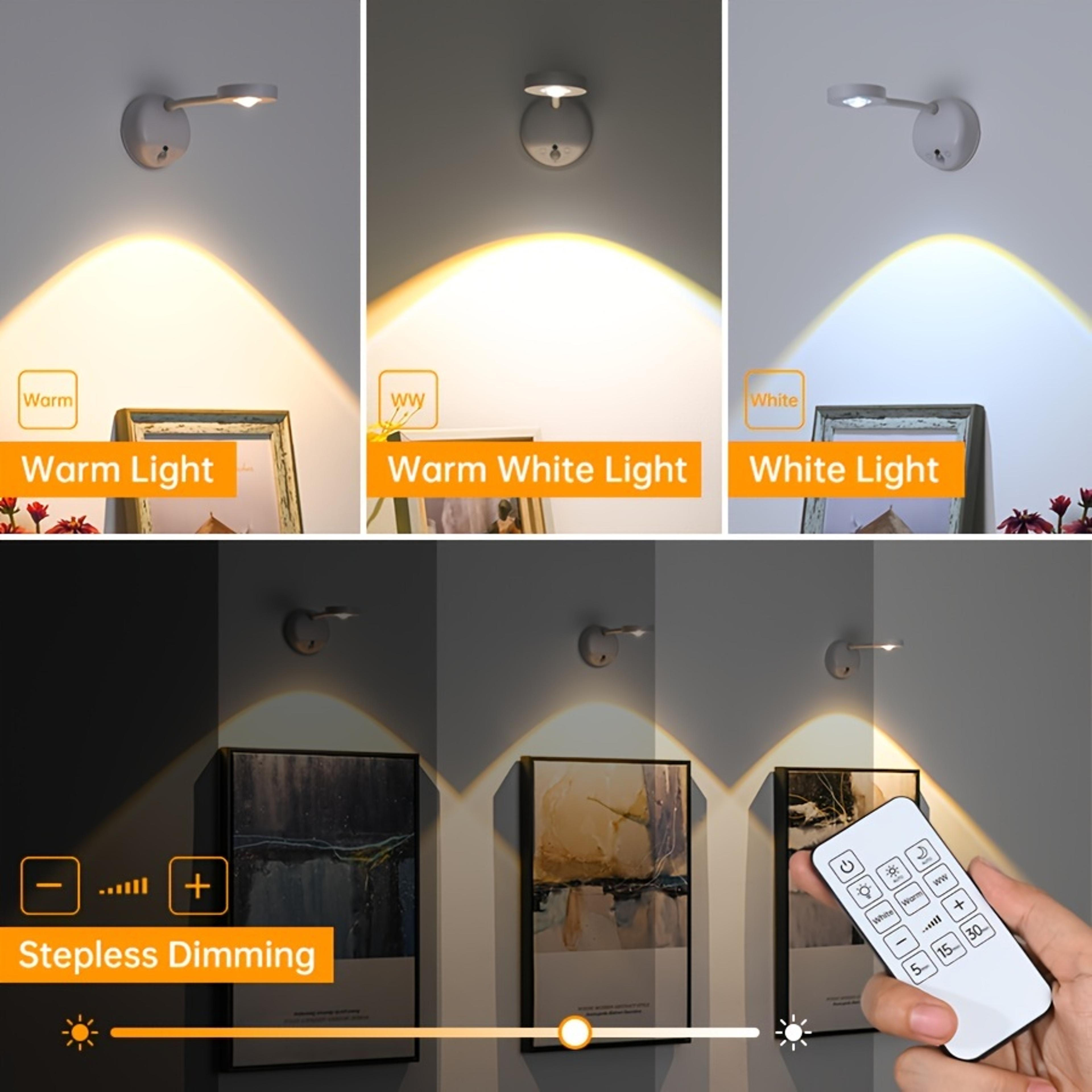 wireless wall light motion sensor light usb rechargeable led picture light dimmable spotlight