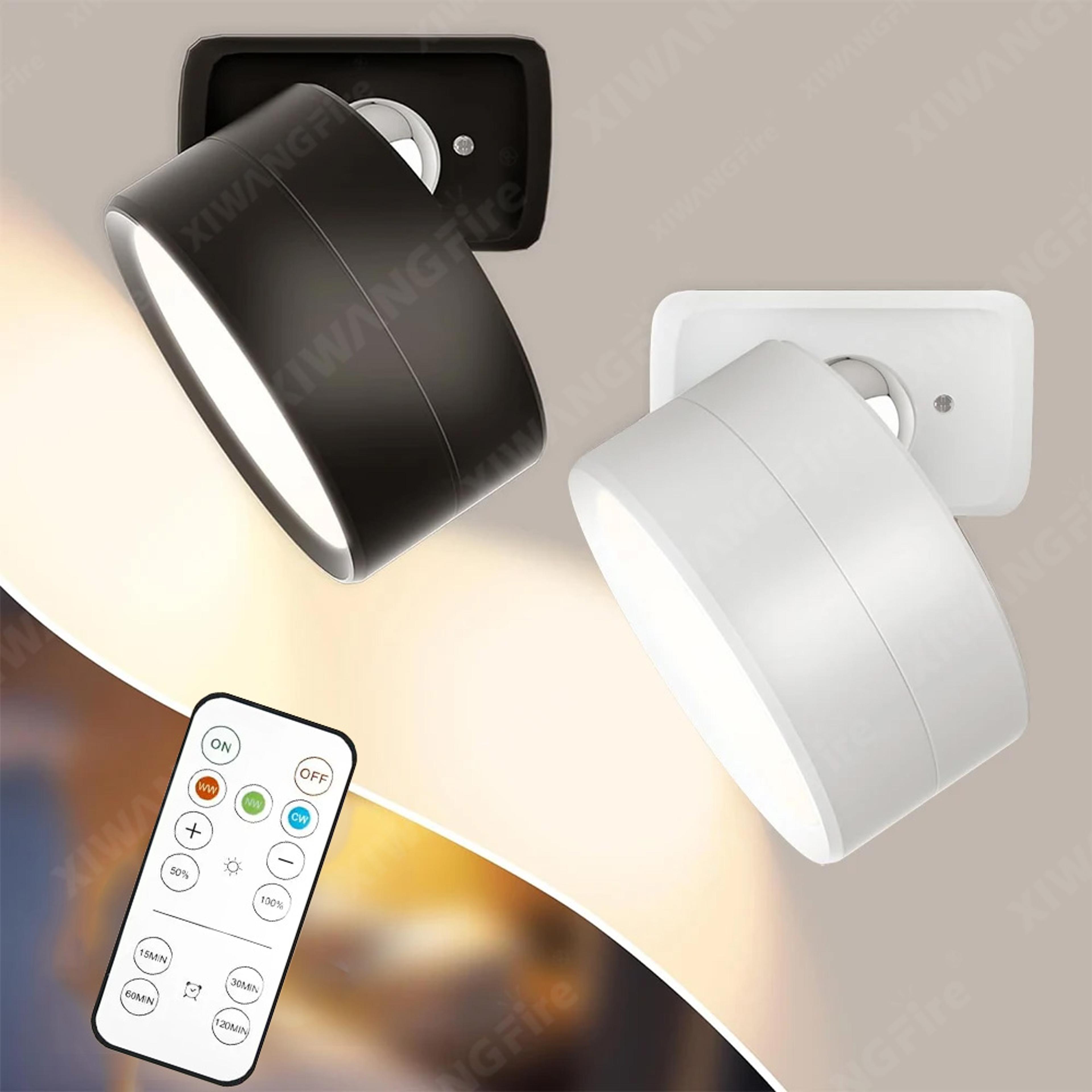 magnetic led wall light with remote usb rechargeable wireless wall sconce for bedroom bedside reading