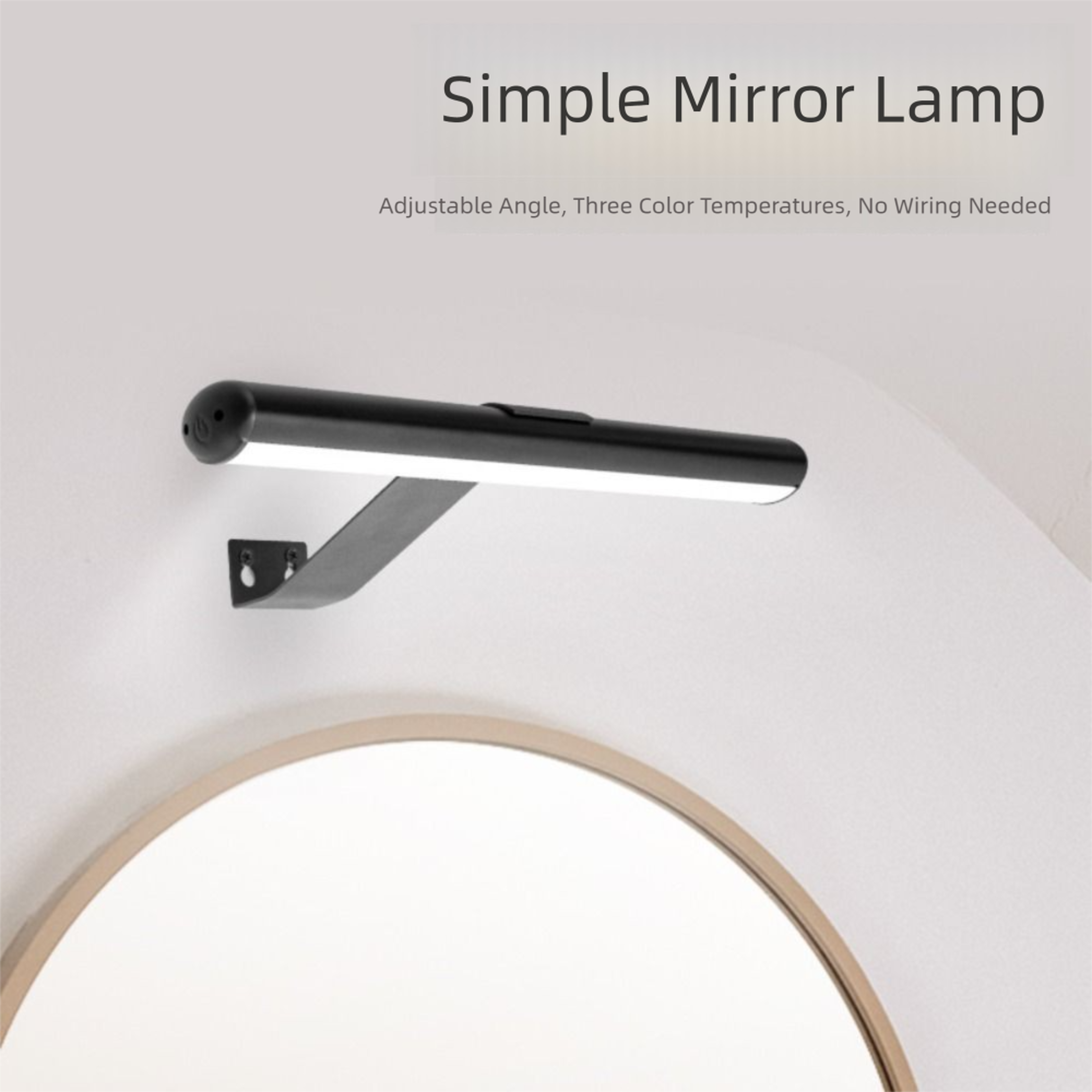 rechargeable magnetic wall light with 3 color dimming wireless picture light