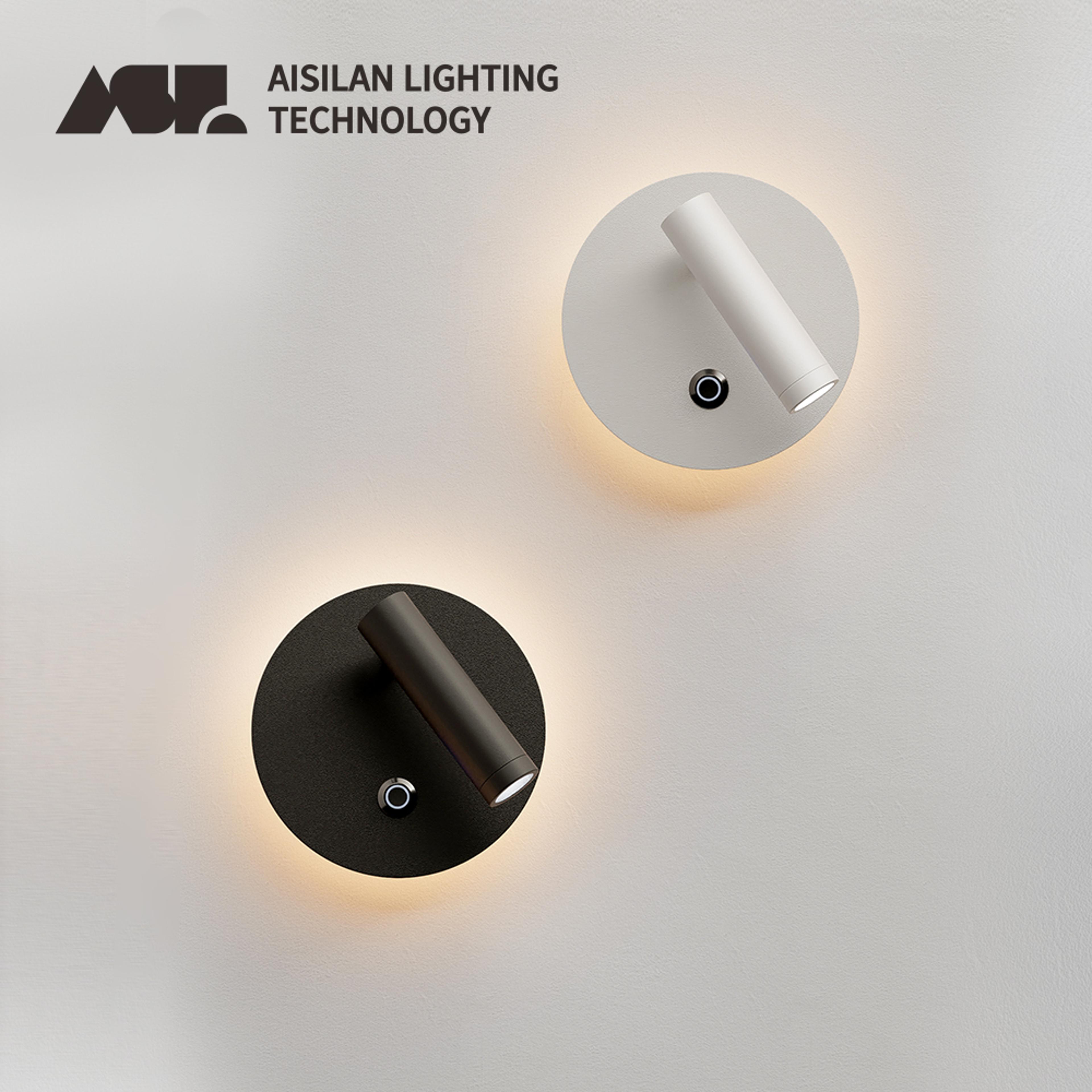 led wall reading lamp with touch control & dimmable bedside light