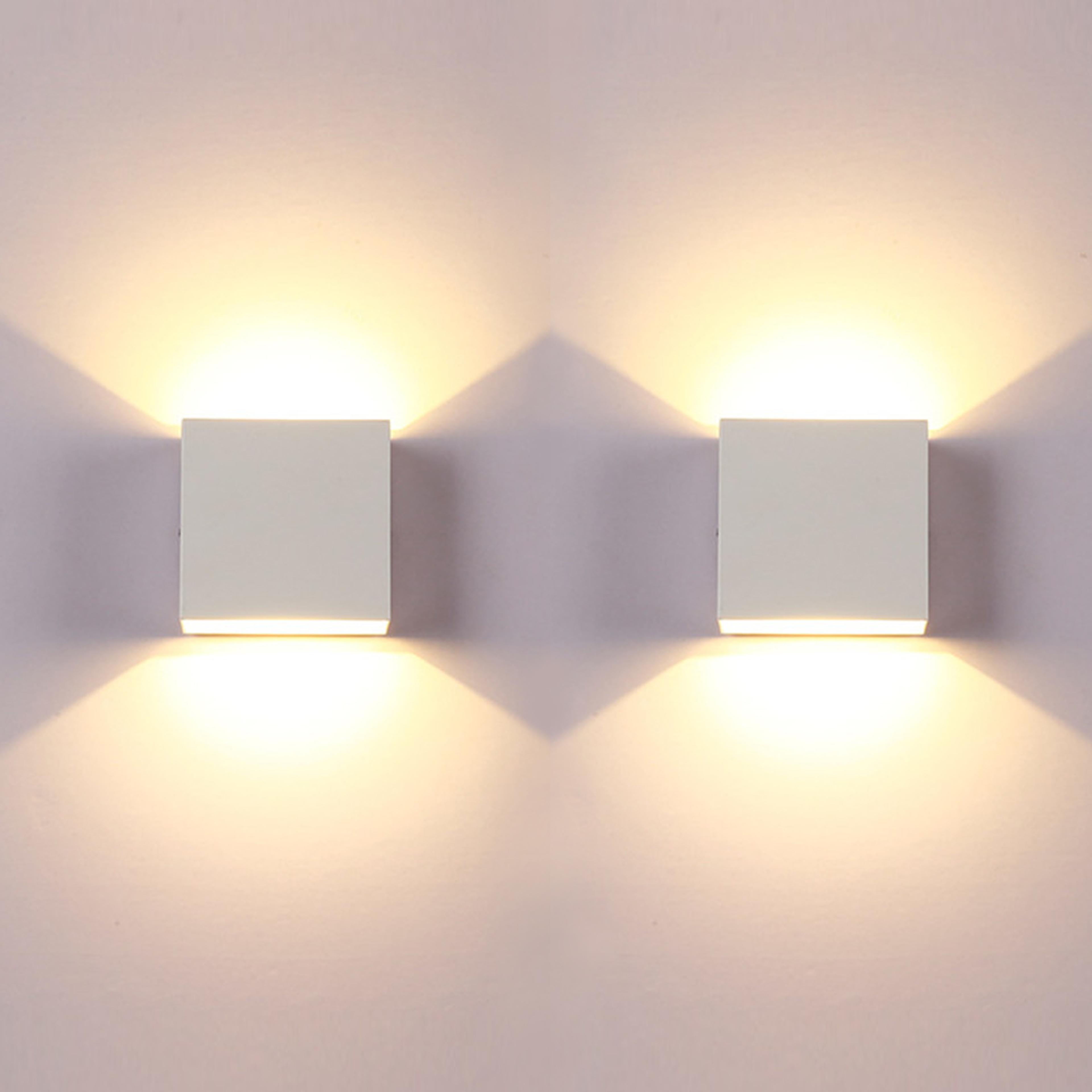 modern led wall sconce up down indoor wall light for living room, hallway & bedroom
