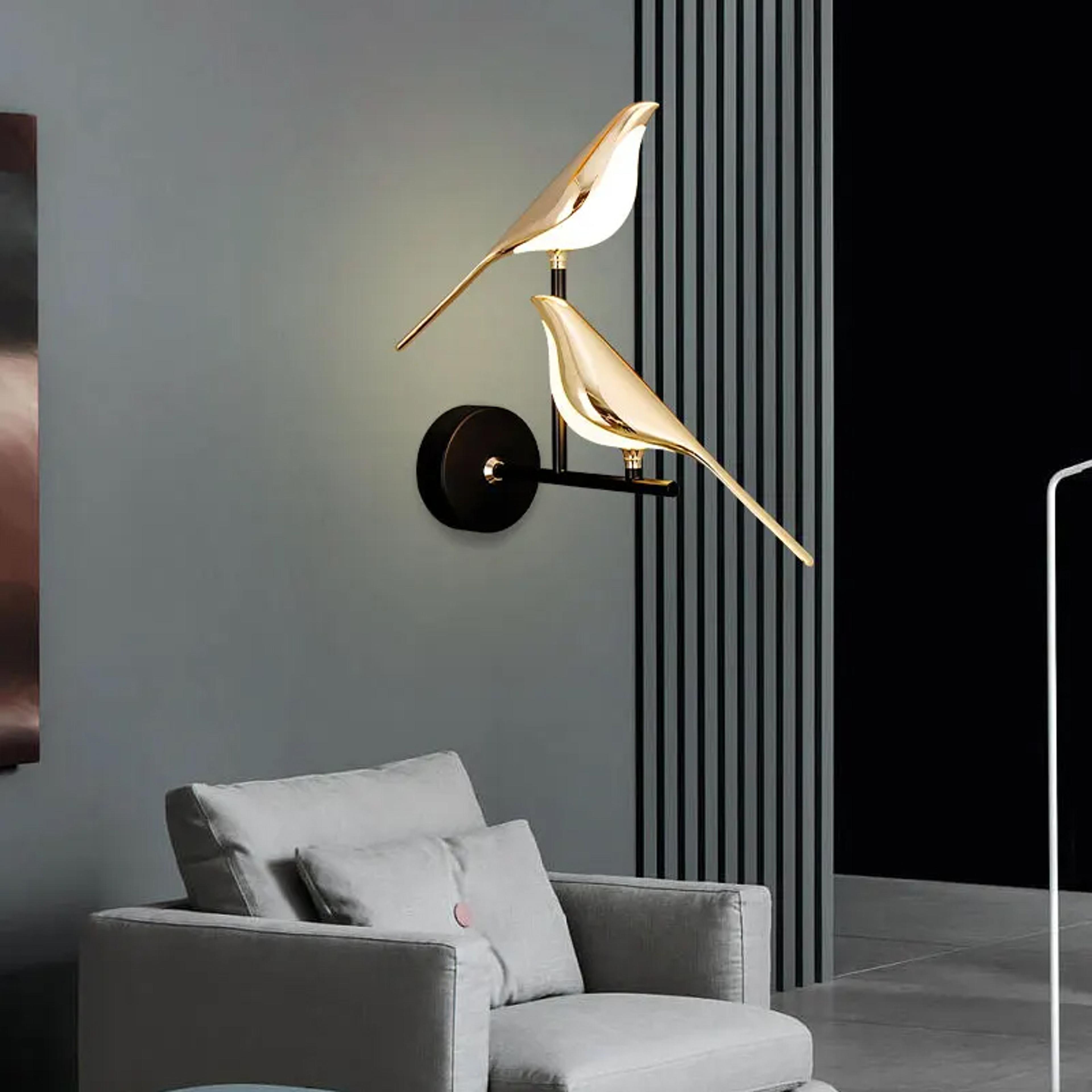 modern led wall lamp magpie bird wall sconce decorative bedroom living room wall light