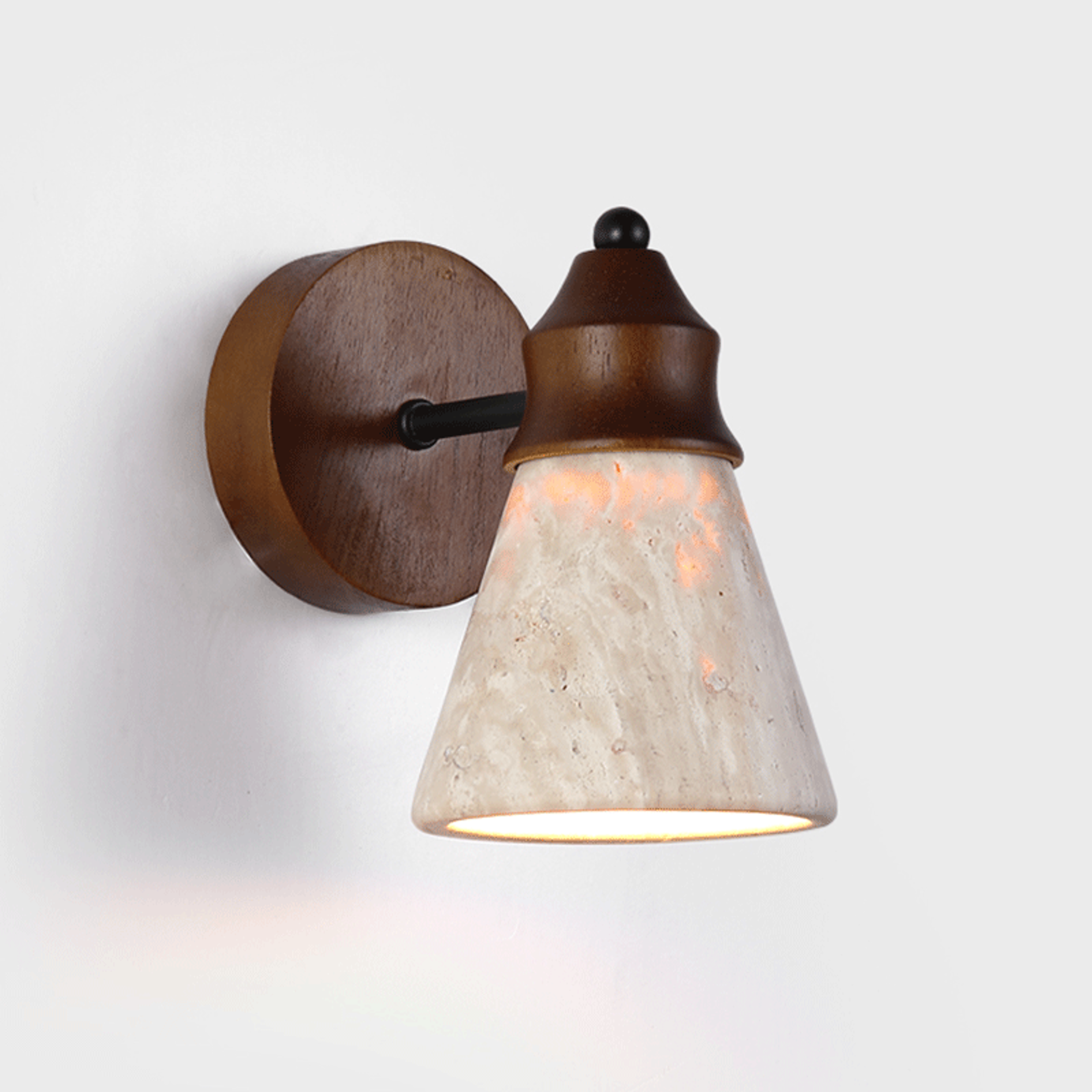 travertine wall lamp natural stone led wall sconce for bedroom modern wall lighting