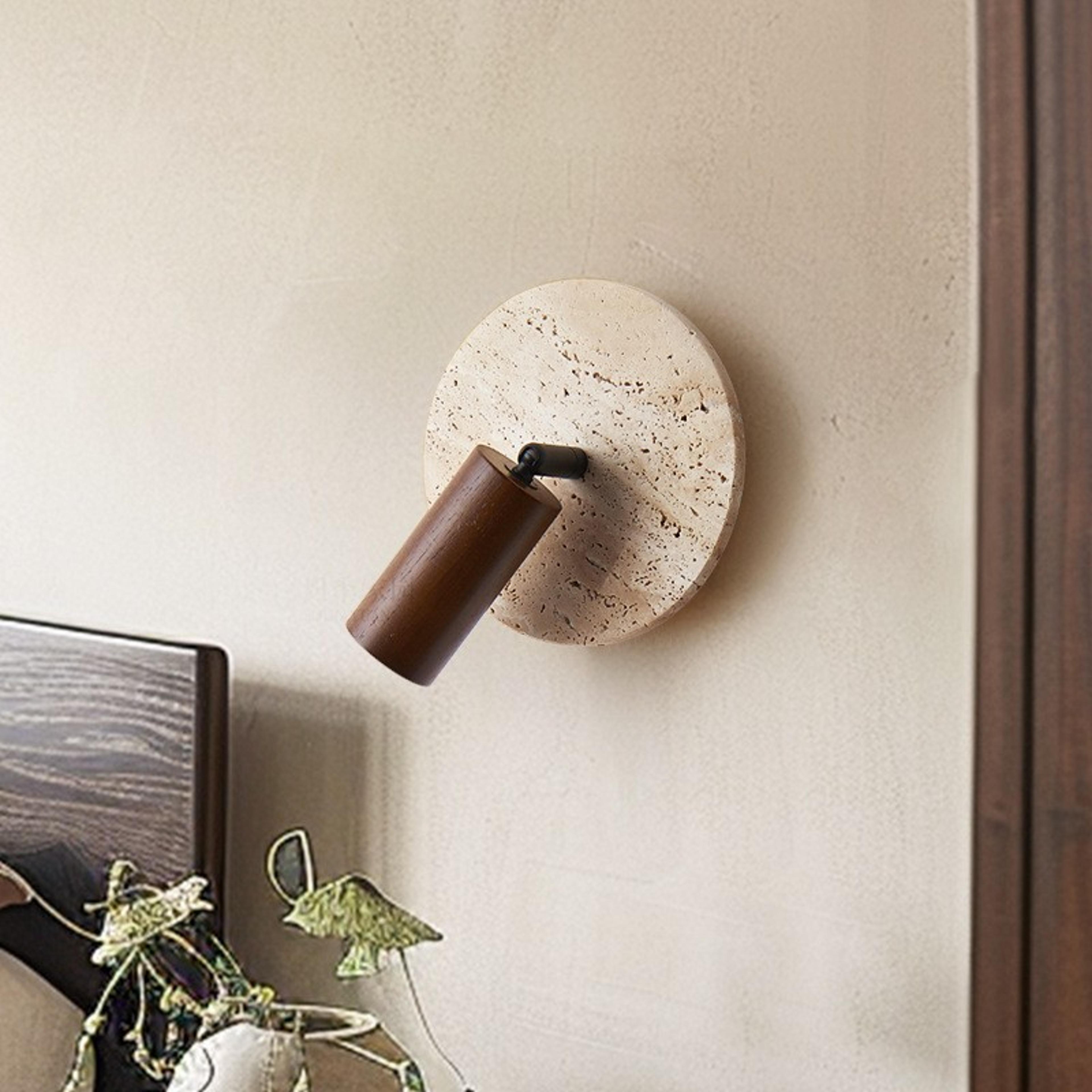 rotatable led wall sconce stone design bedroom reading light modern wall lamp