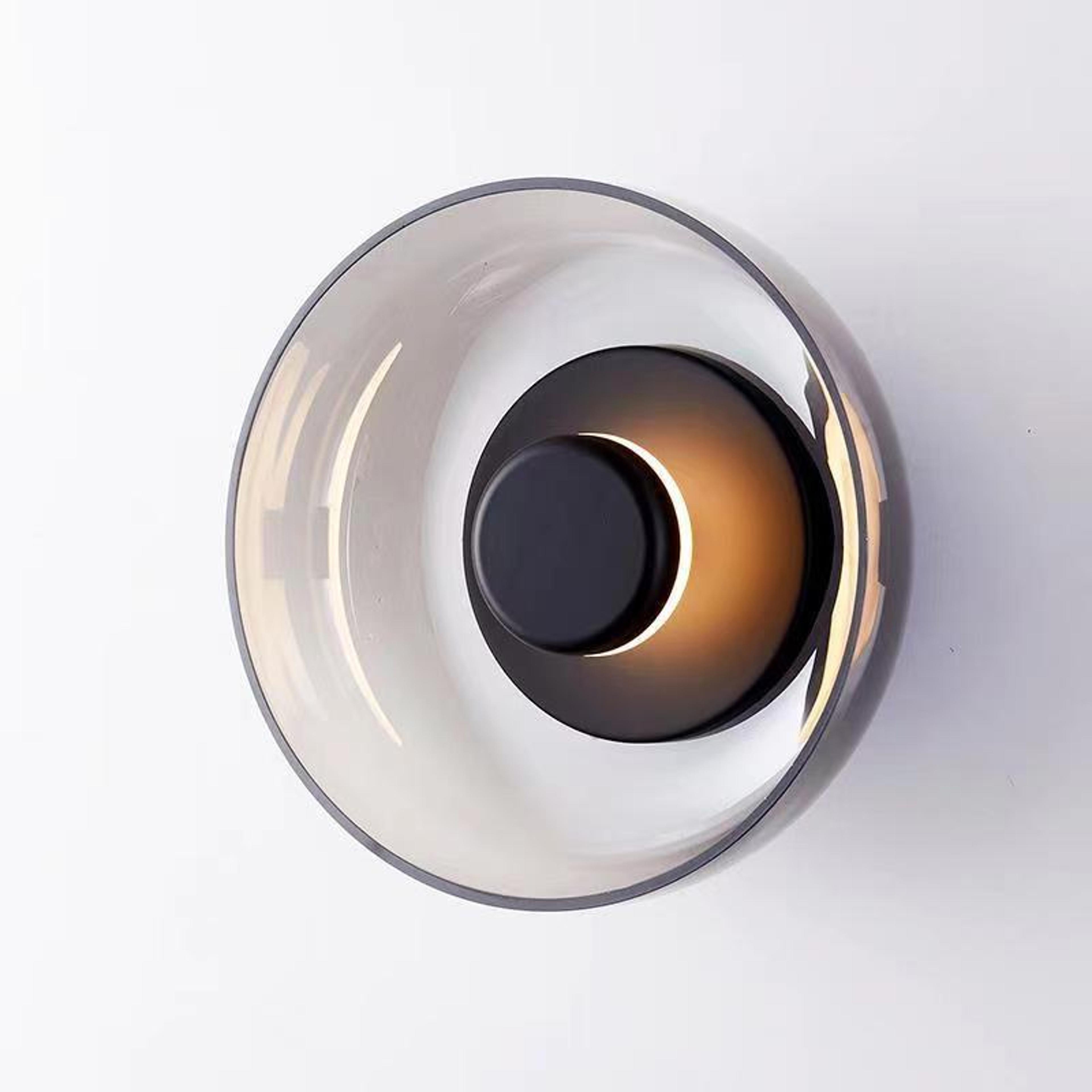 vintage led wall lamp glass disc minimalist glass wall sconce for bedroom hallway and living room