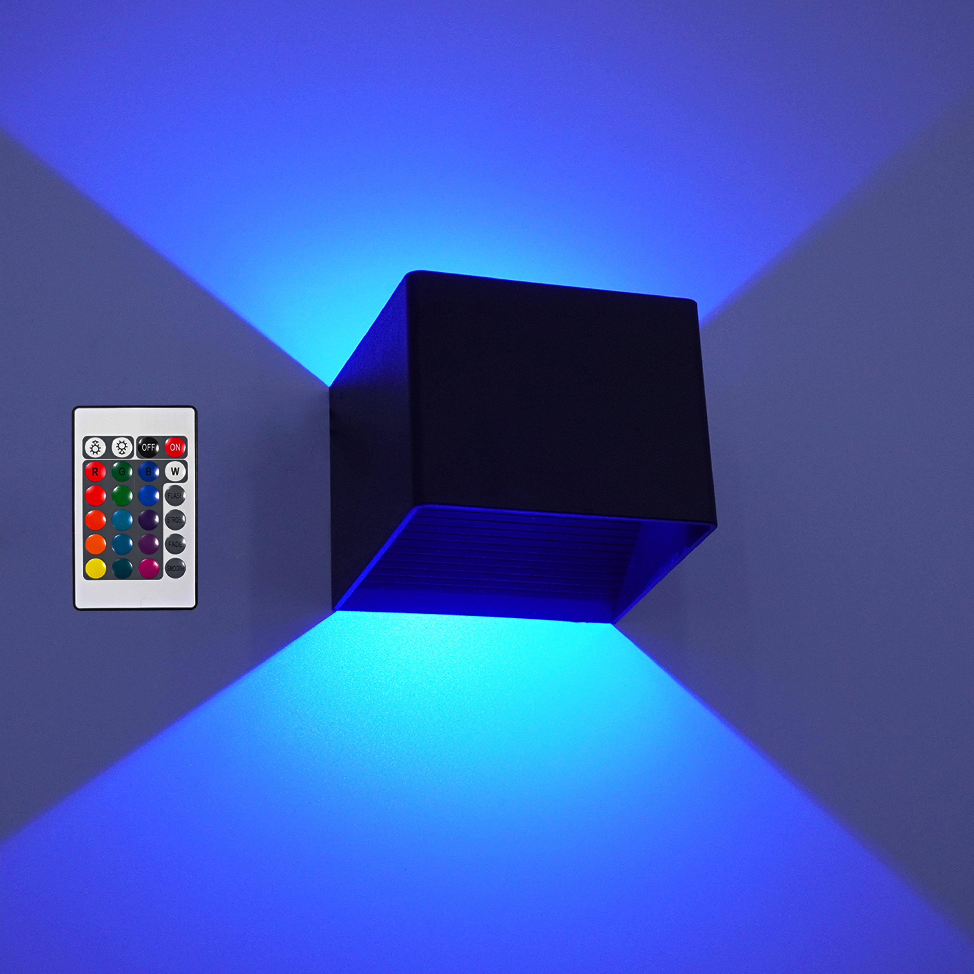 remote control led wall sconce rgb modern indoor wall lamp up down lighting for bedroom living room