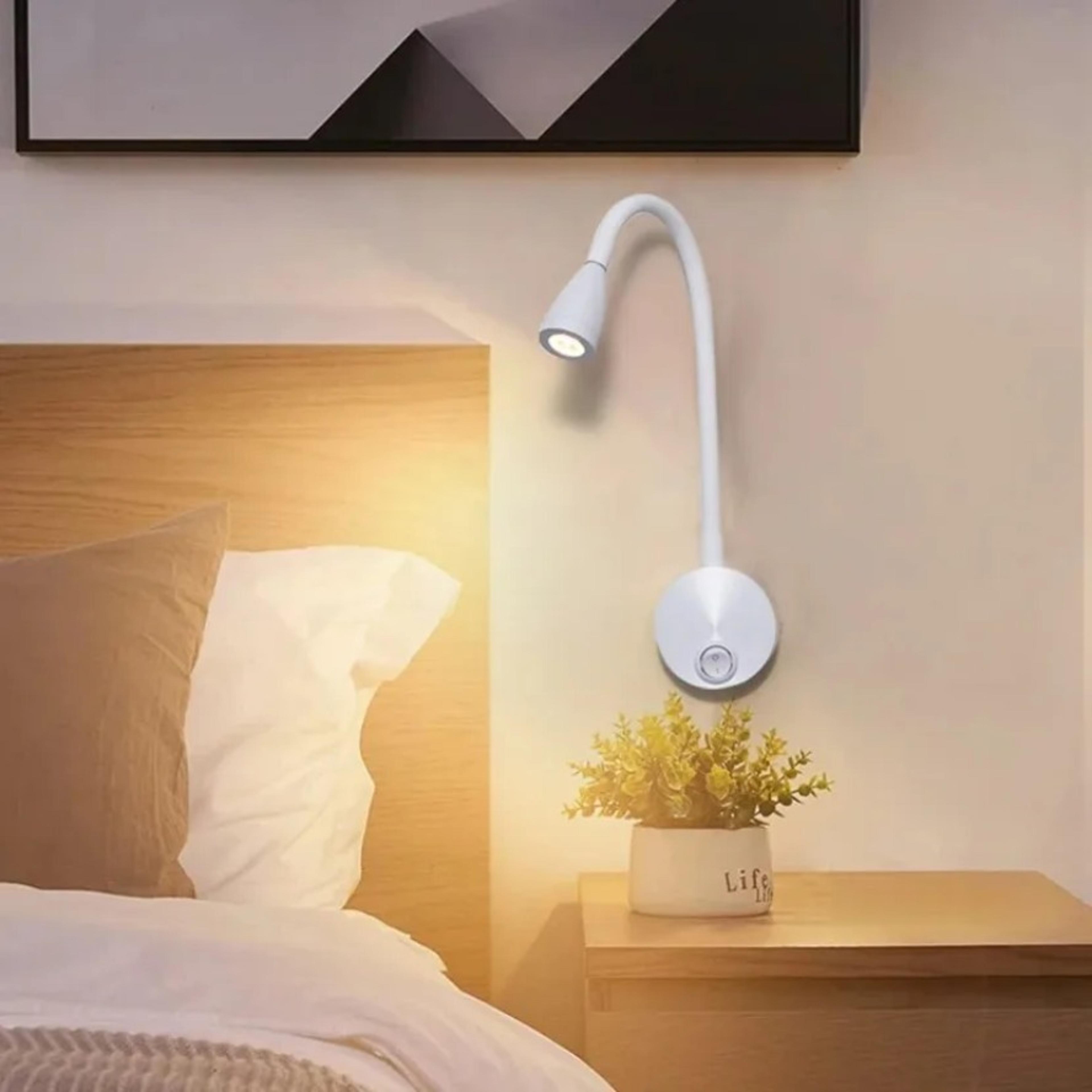 modern led wall reading light adjustable gooseneck wall lamp for bedroom study and living room