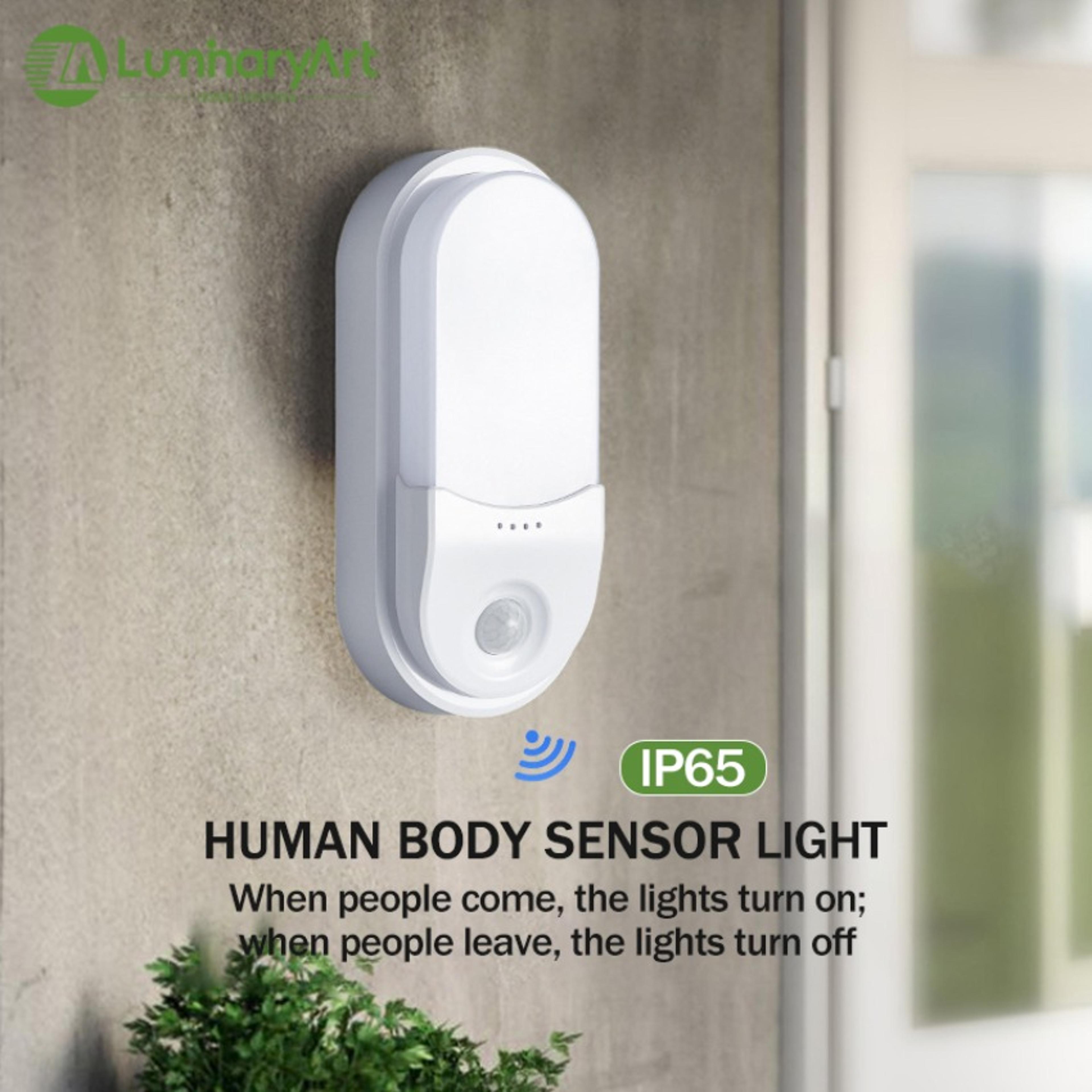glowguard motion sensor wall light waterproof outdoor led porch and staircase lamp