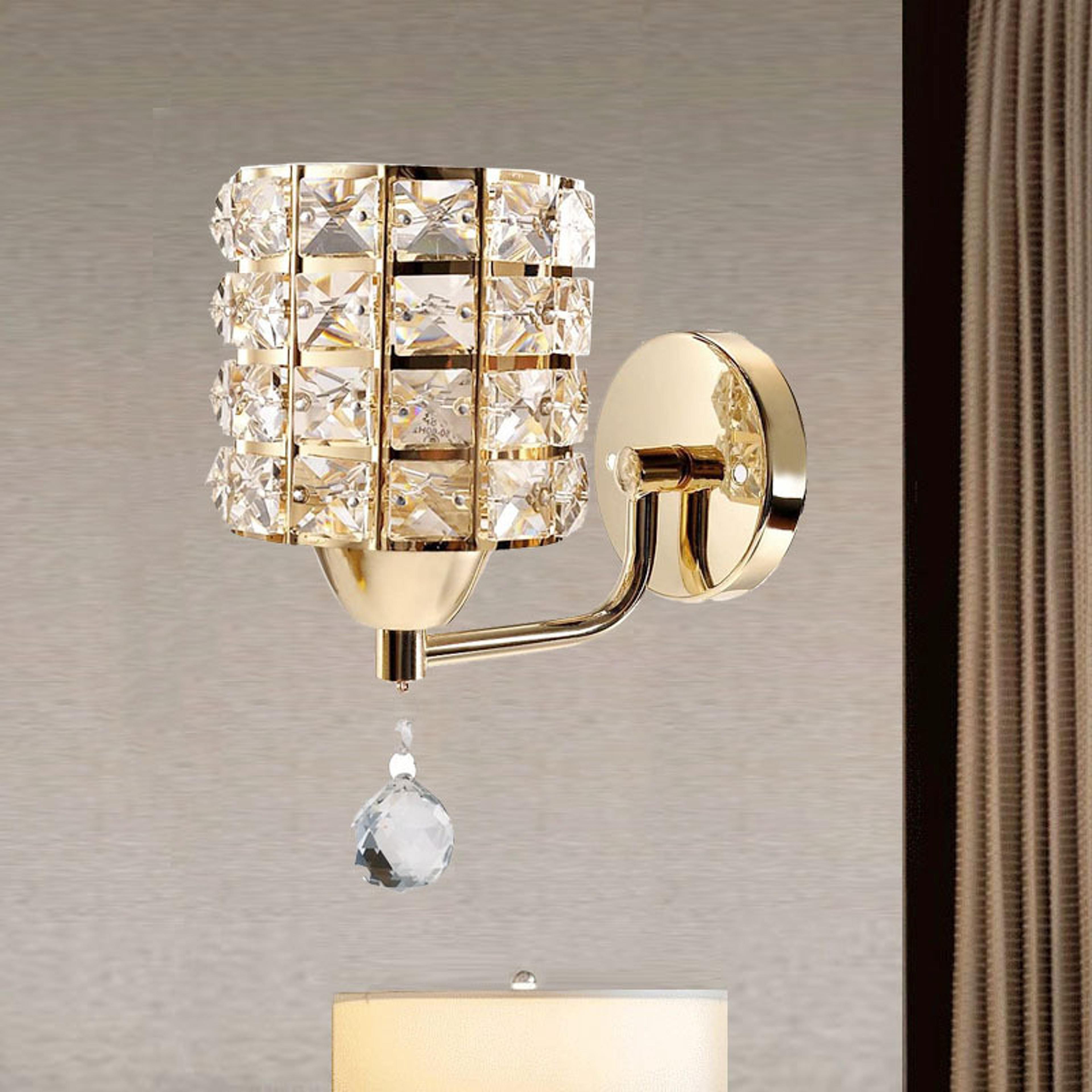 crystal wall sconce modern nordic wall light for living room bedroom gold chrome