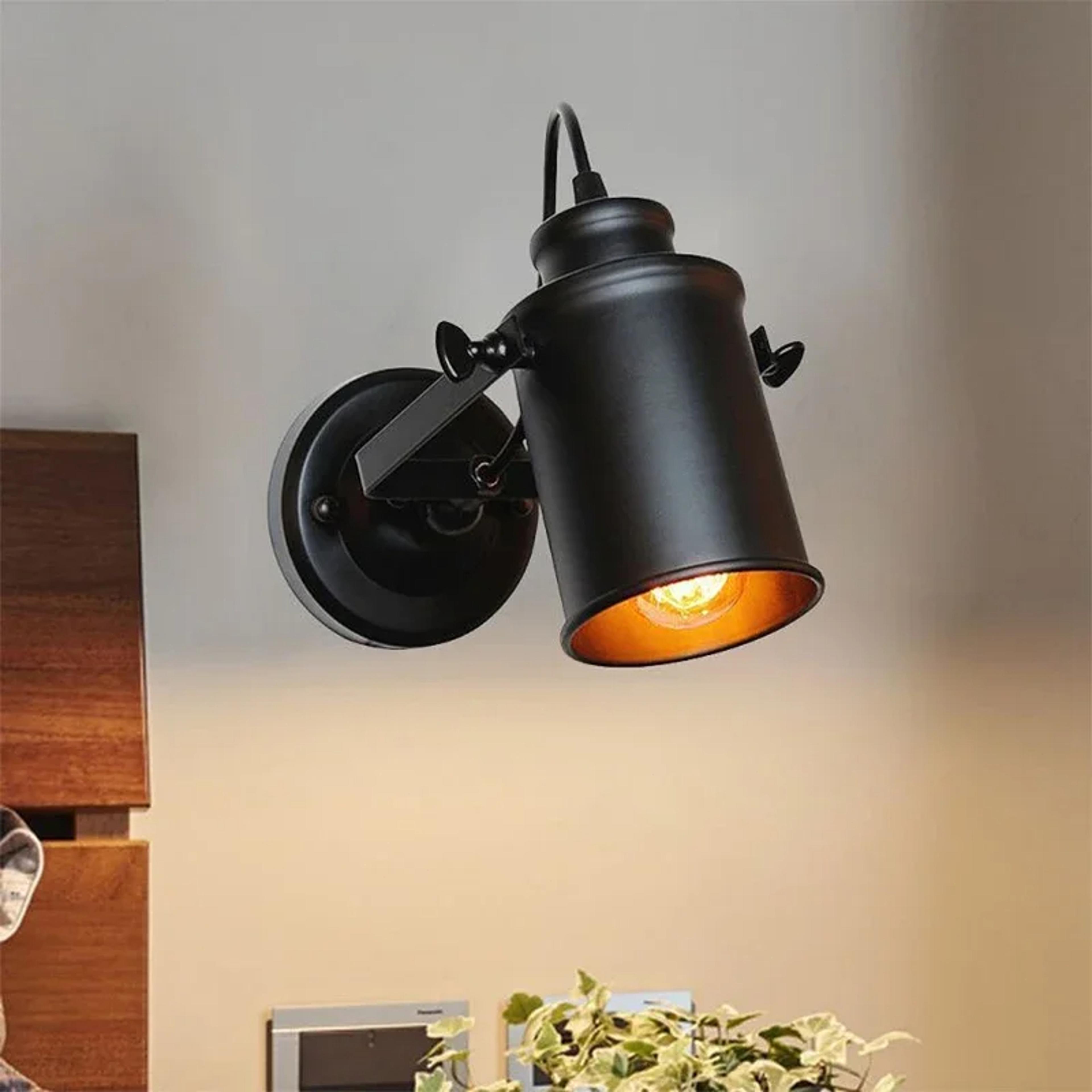 industrial vintage iron wall sconce rustic wall lamp for bedroom hallway and farmhouse decor