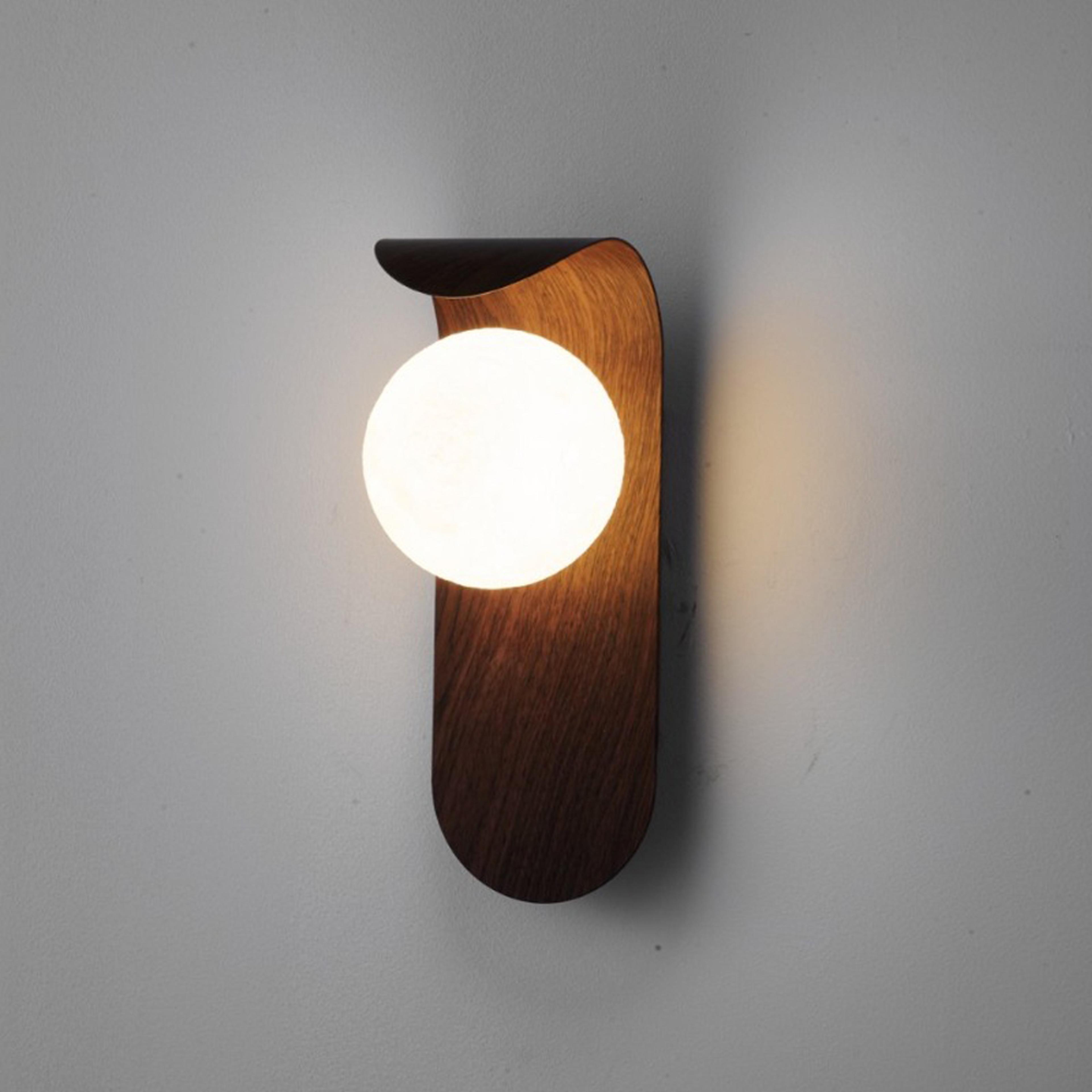 retro wooden wall light with white glass globe shade led wall sconce for bedroom hallway