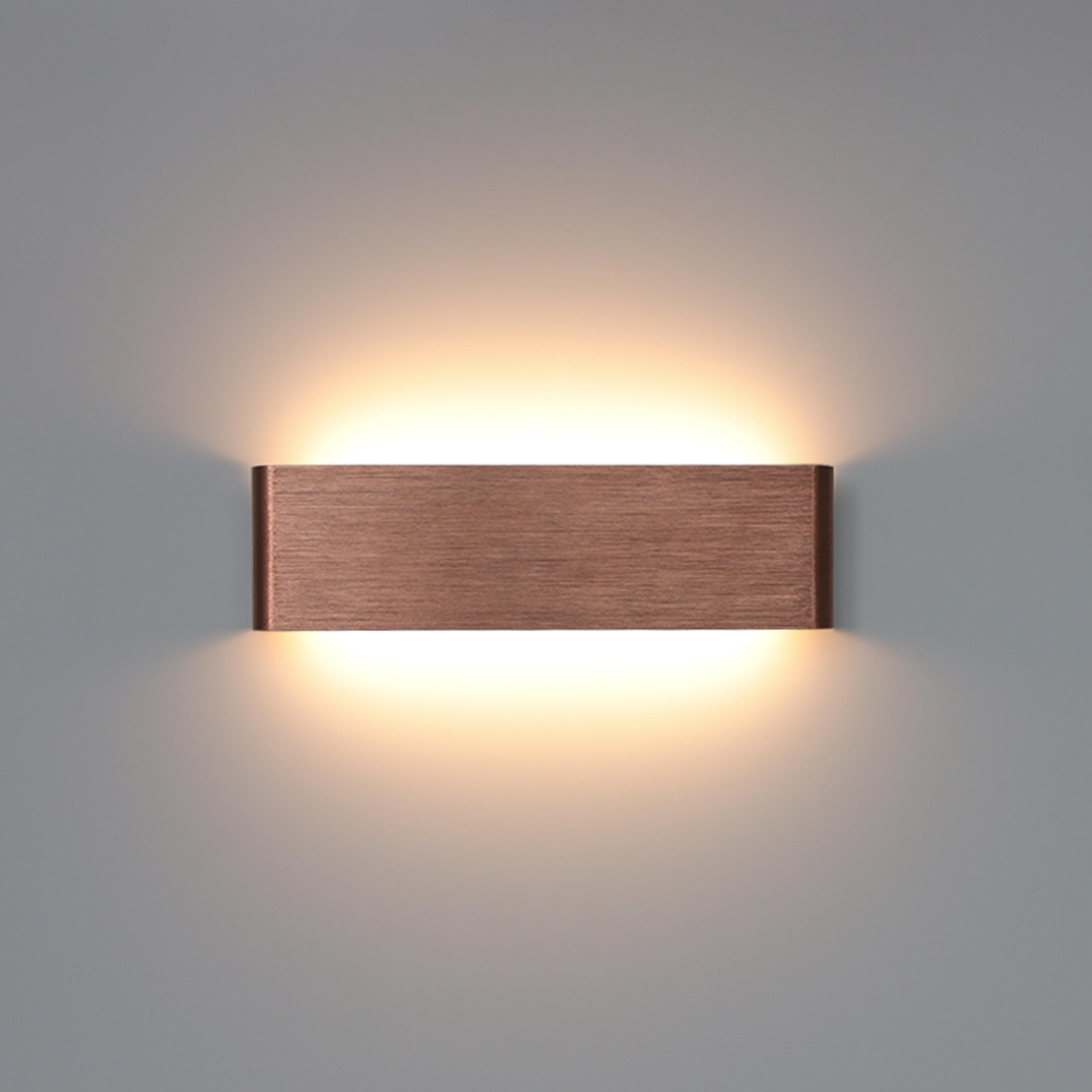 modern led wall lamp aluminum wall sconce for bedroom living room hallway gold coffee finish