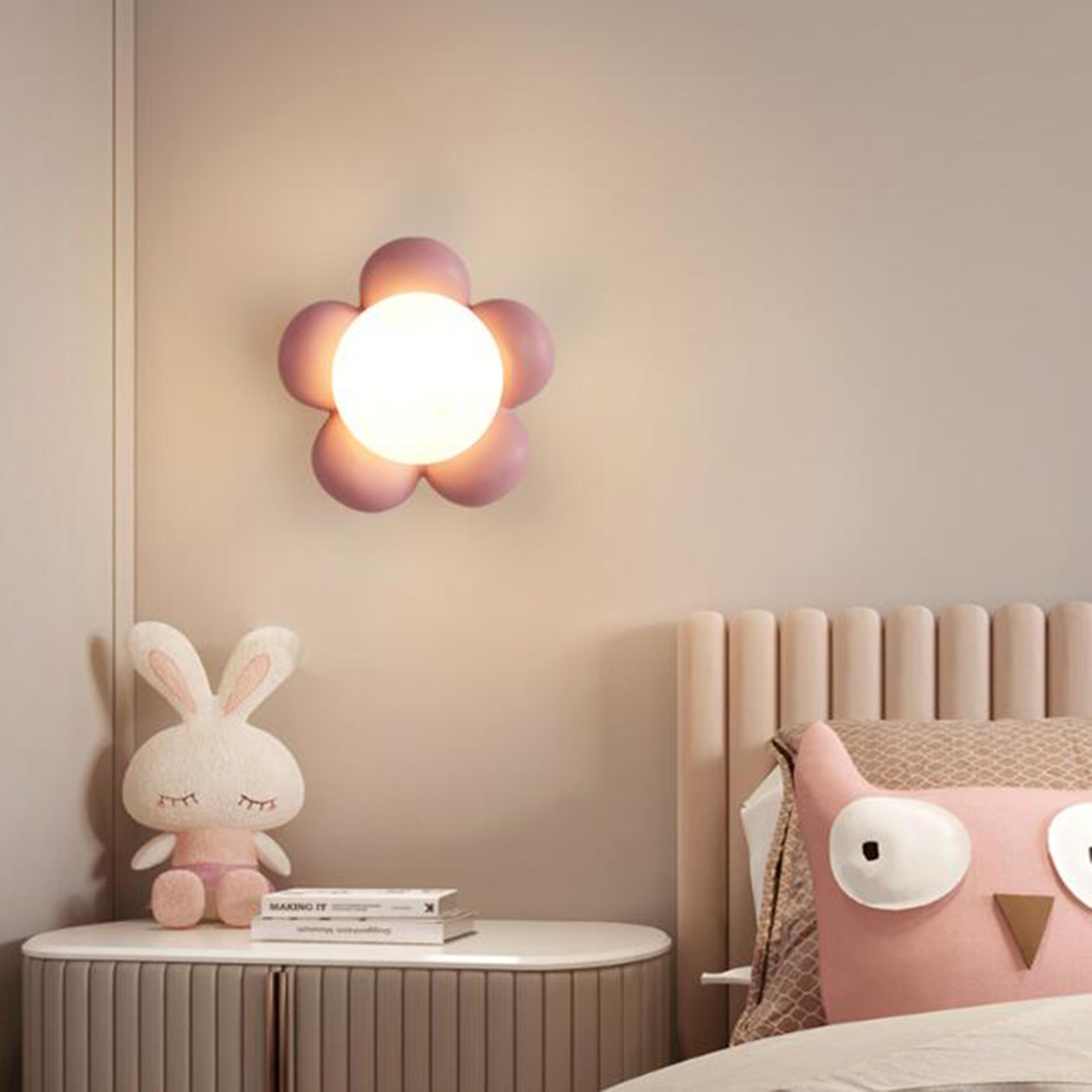 modern flower wall lamp led wall sconce for kids bedroom nursery living room