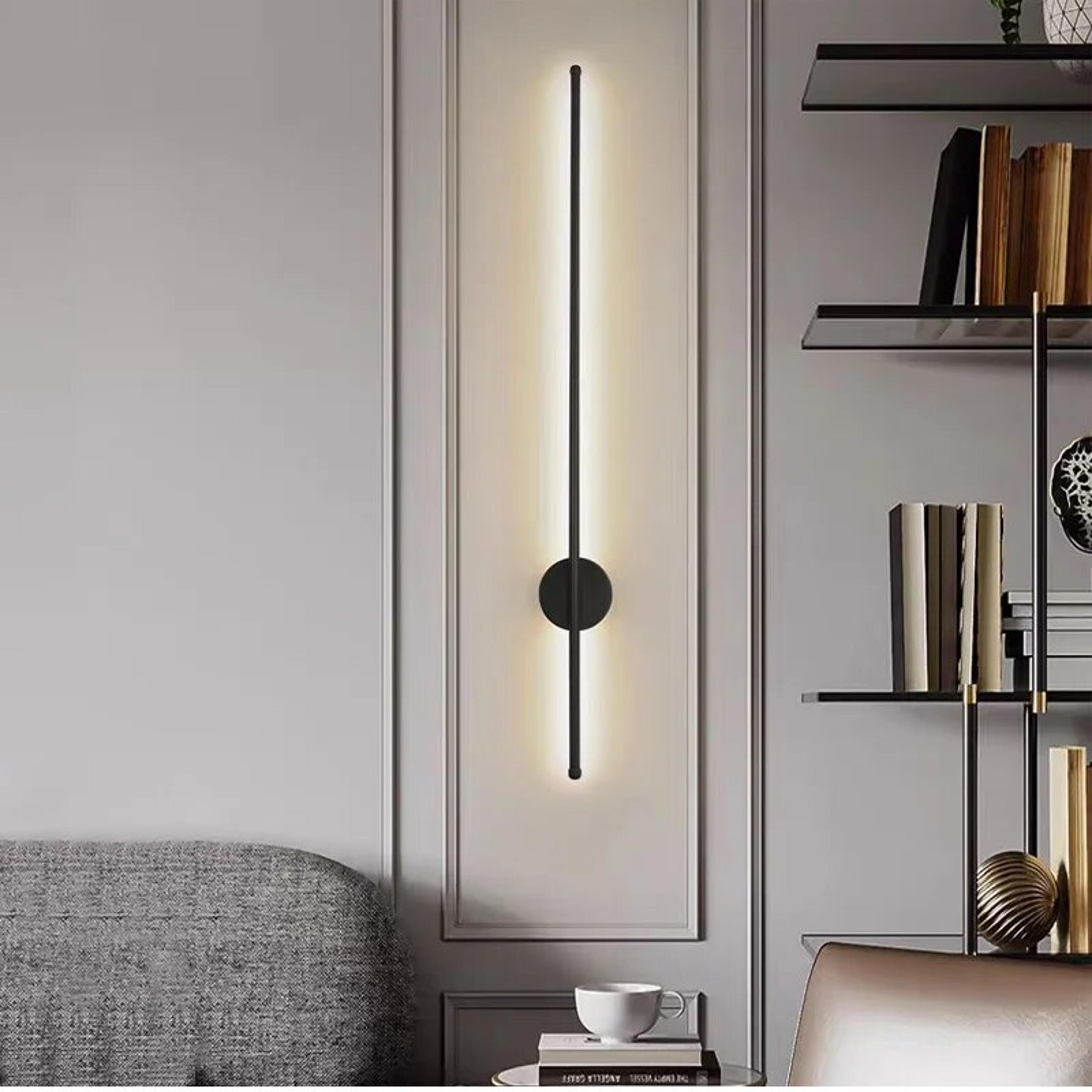 nordic minimalist led wall light modern linear wall sconce for bedroom hallway living room