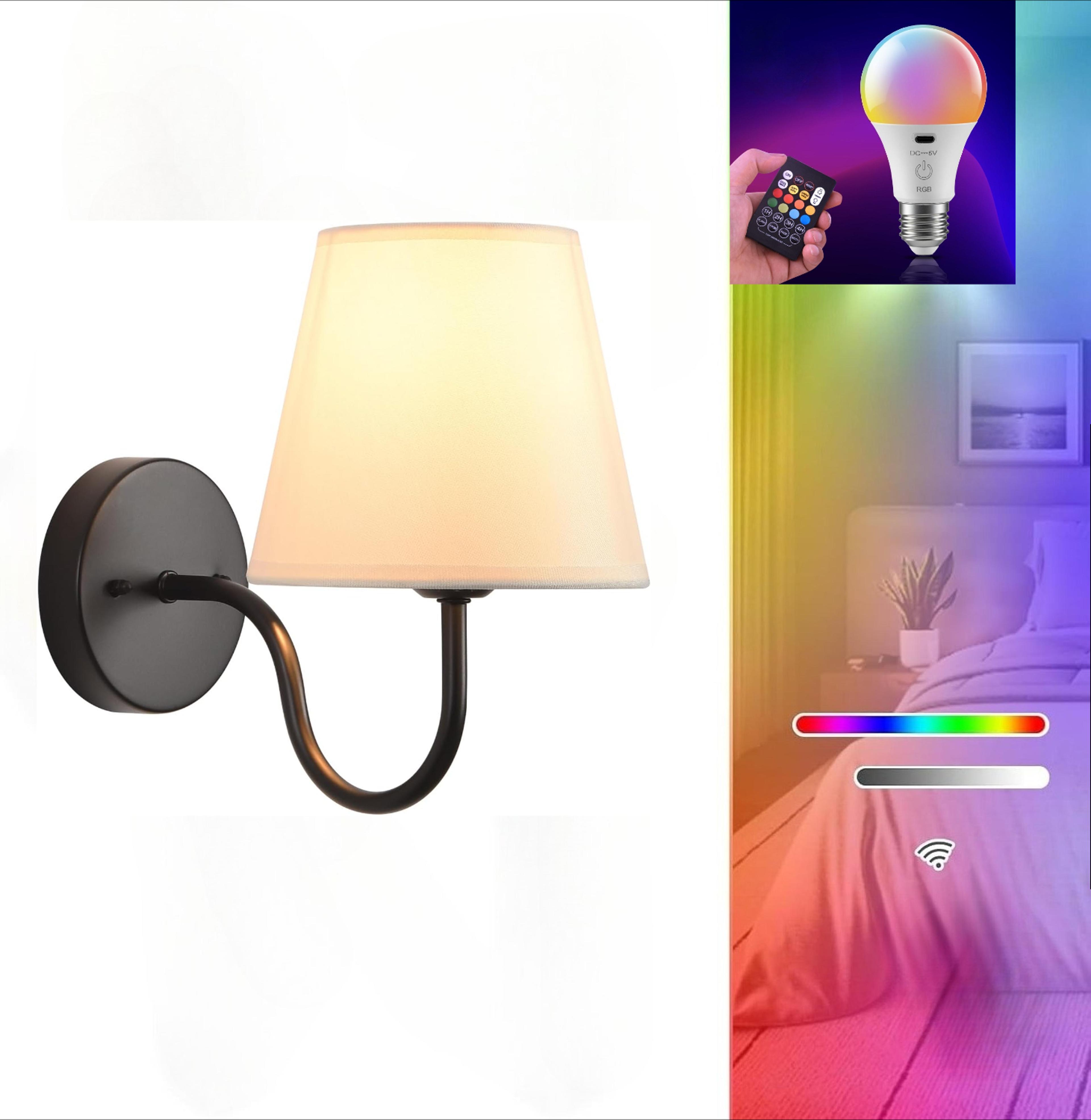 wireless wall sconces set of rechargeable led wall lamps with remote