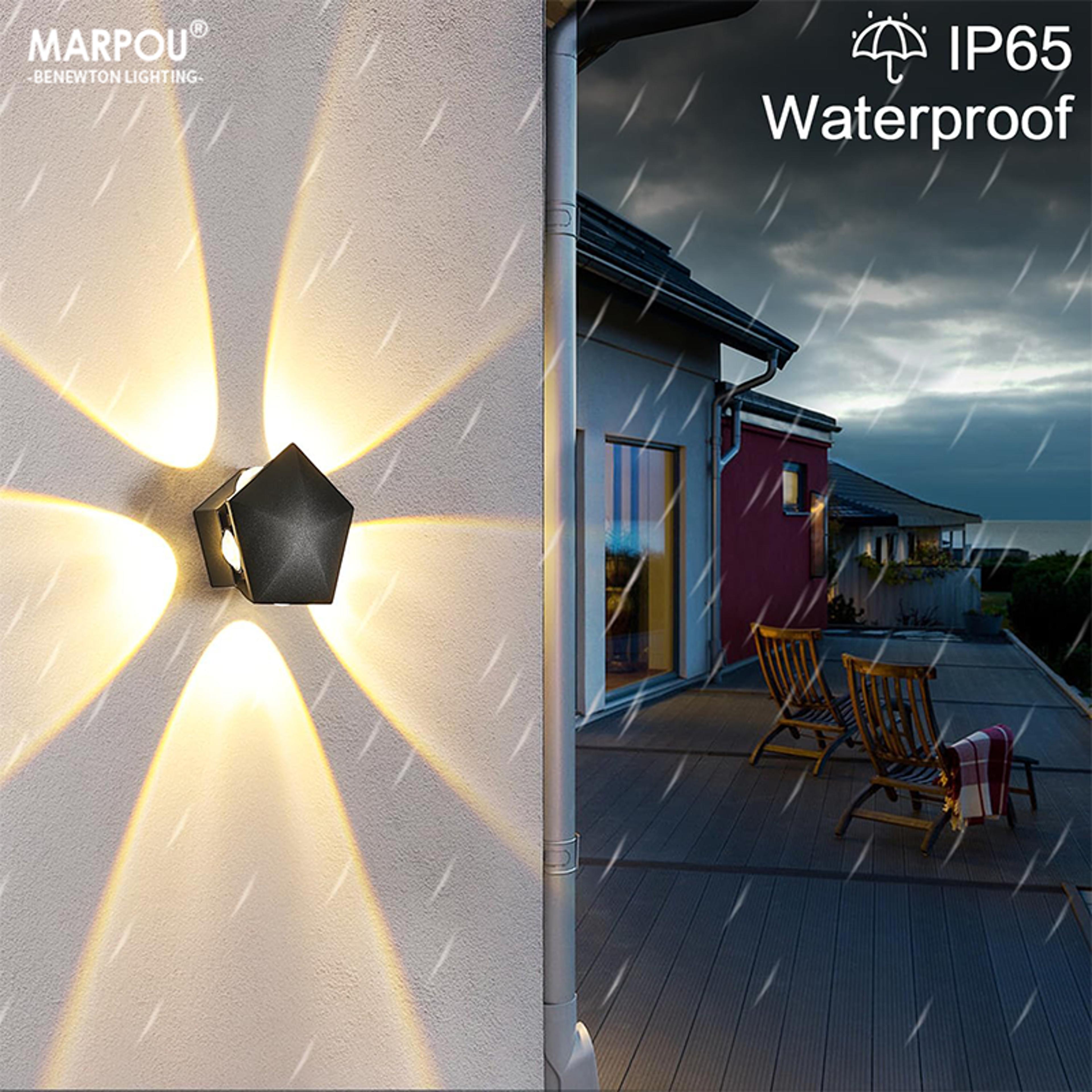 modern waterproof led wall sconce outdoor indoor black wall light