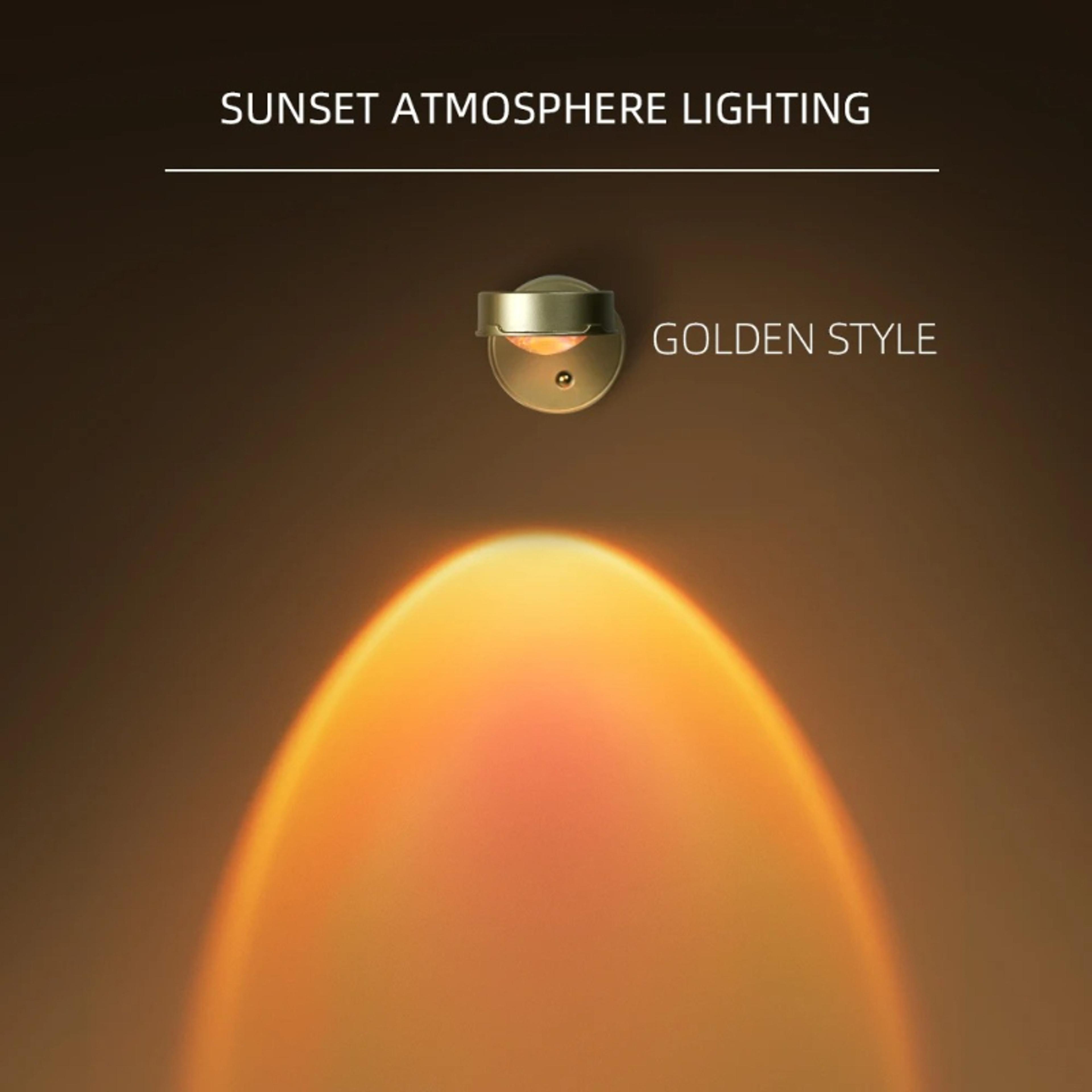 sunset projection lamp rechargeable magnetic wall light with touch dimming