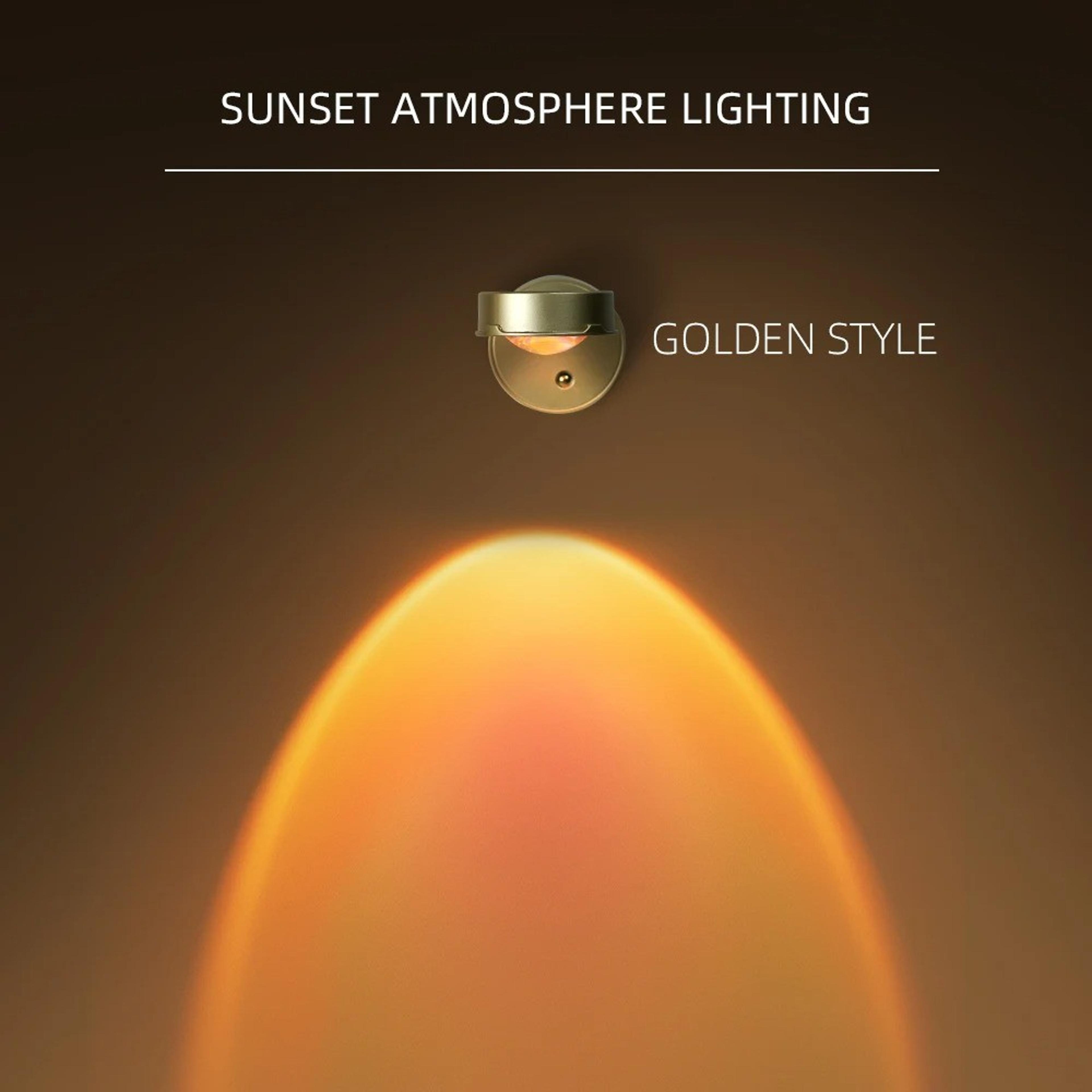 led sunset projection lamp rechargeable magnetic wall light with touch dimming