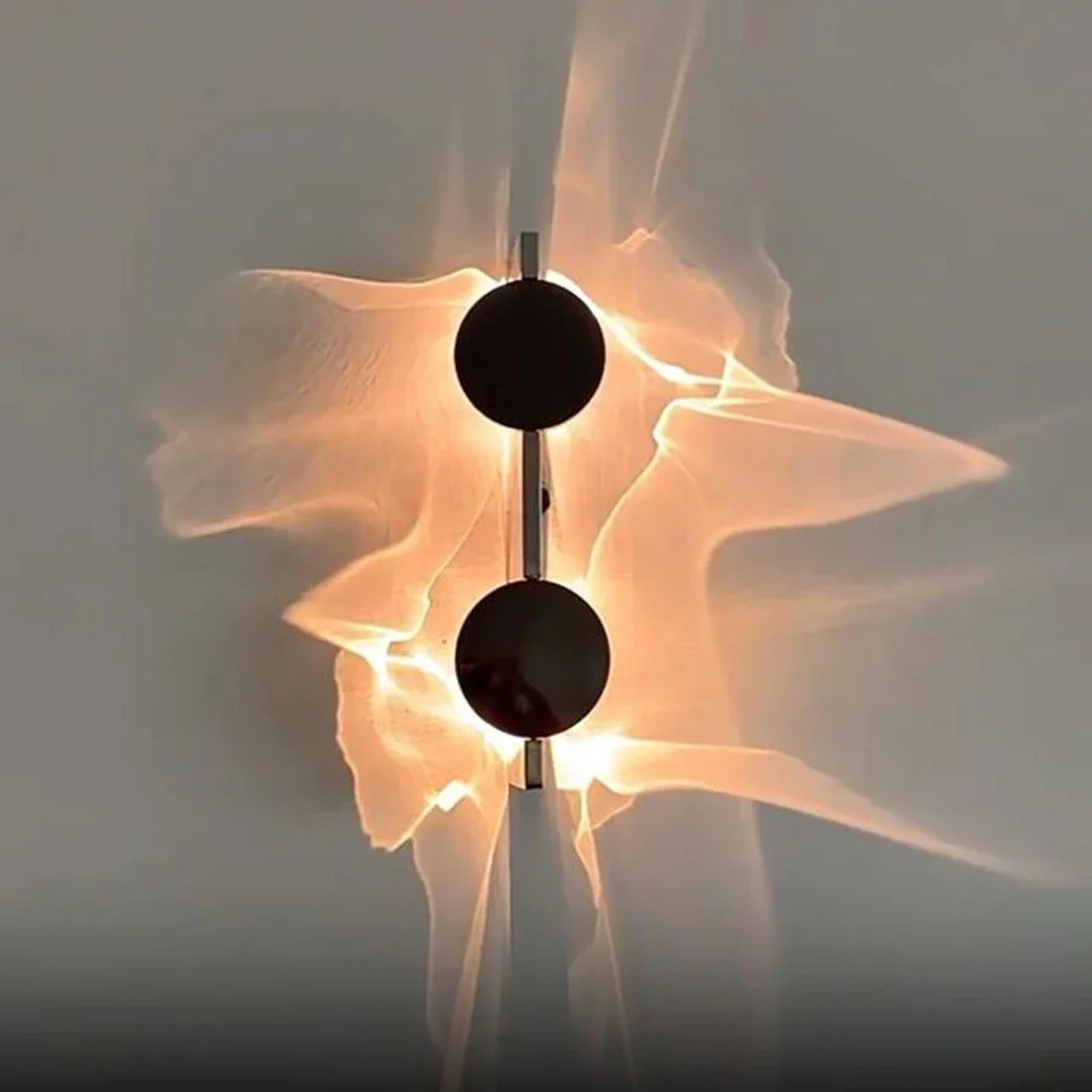 creative corrugated led wall lamp modern bedroom wall light decorative sconce