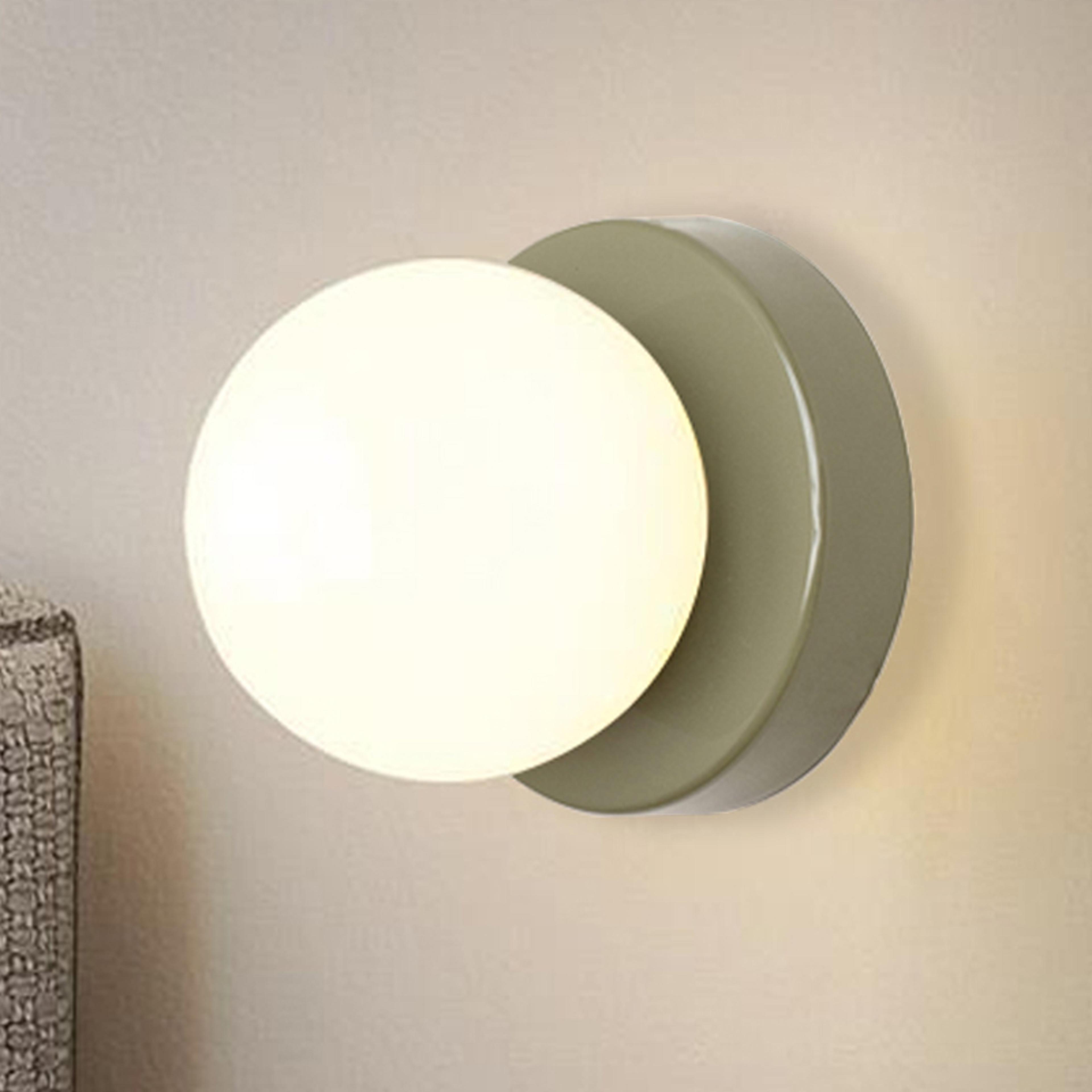 nordic led glass wall lamp minimalist orb sconce for modern home lighting