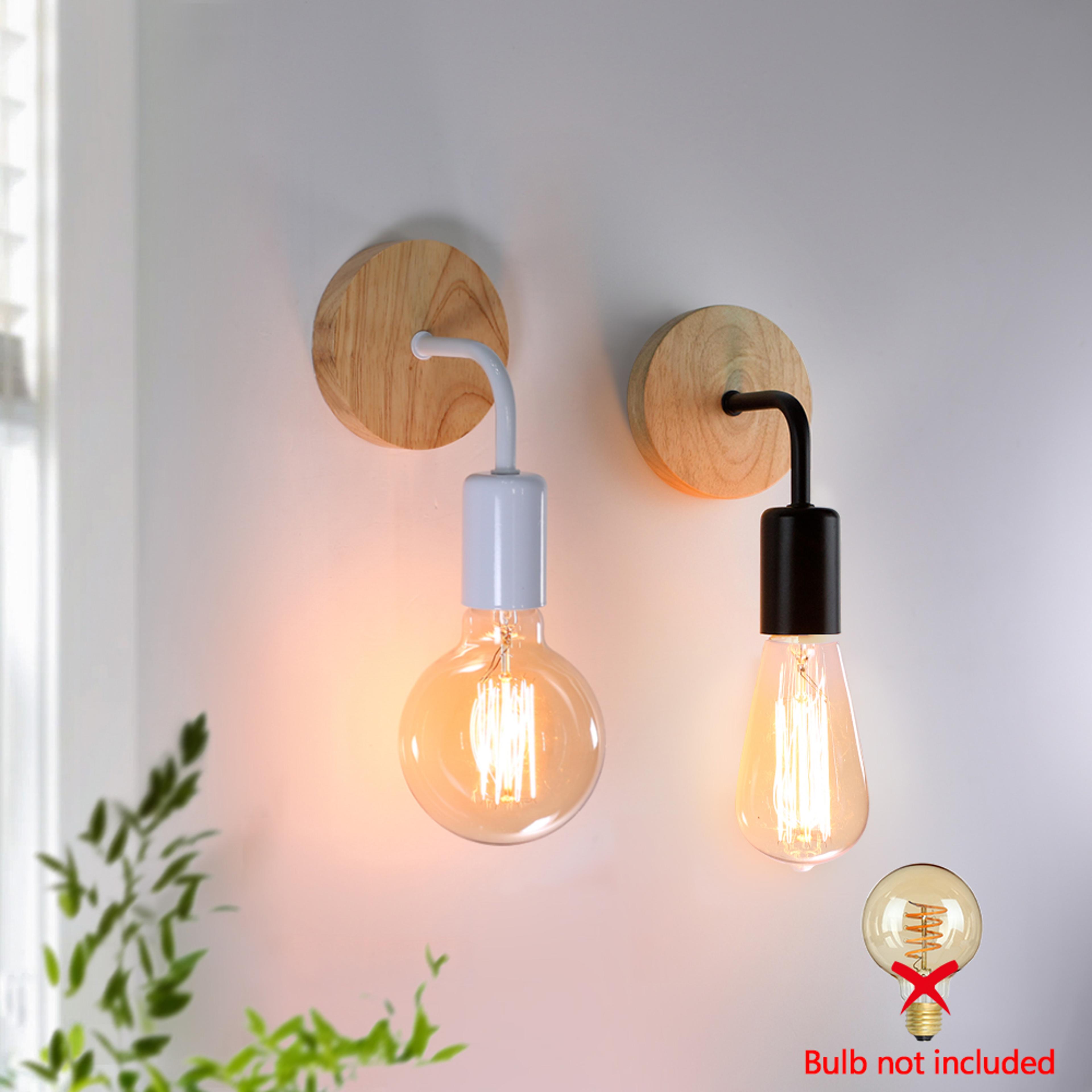 vintage wood wall lamp retro sconce for bedroom dining decor