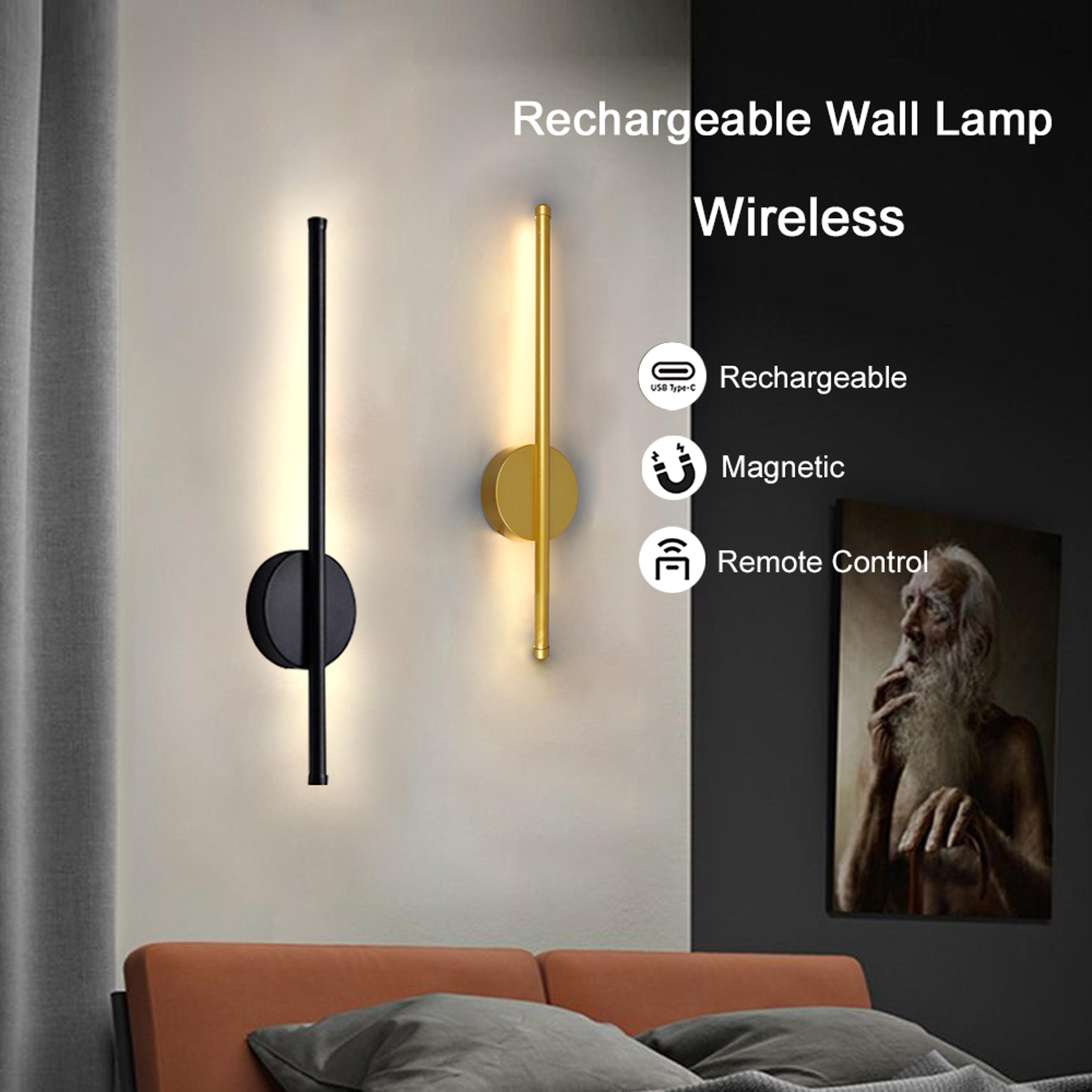 modern rechargeable led wall lamp with remote touch control for mirror bedroom lighting