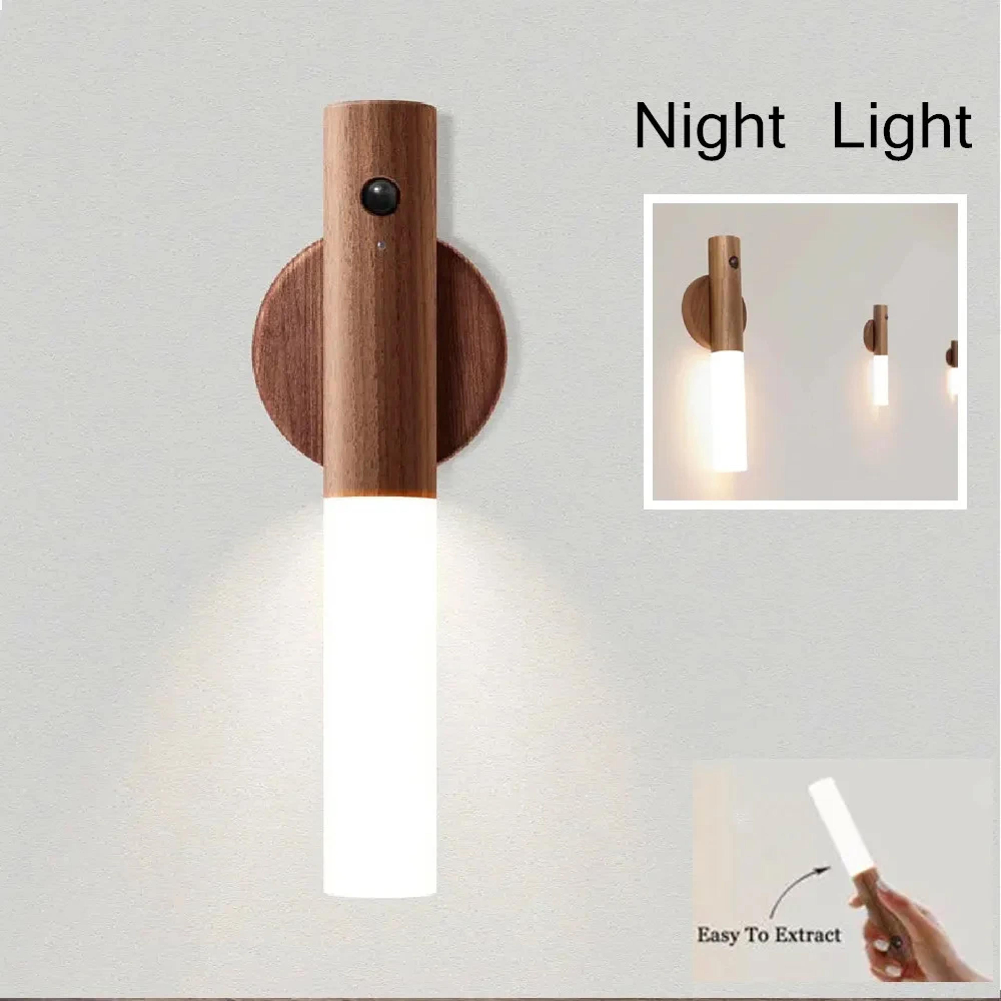 usb rechargeable led night light magnetic wall lamp for cabinets and bedrooms