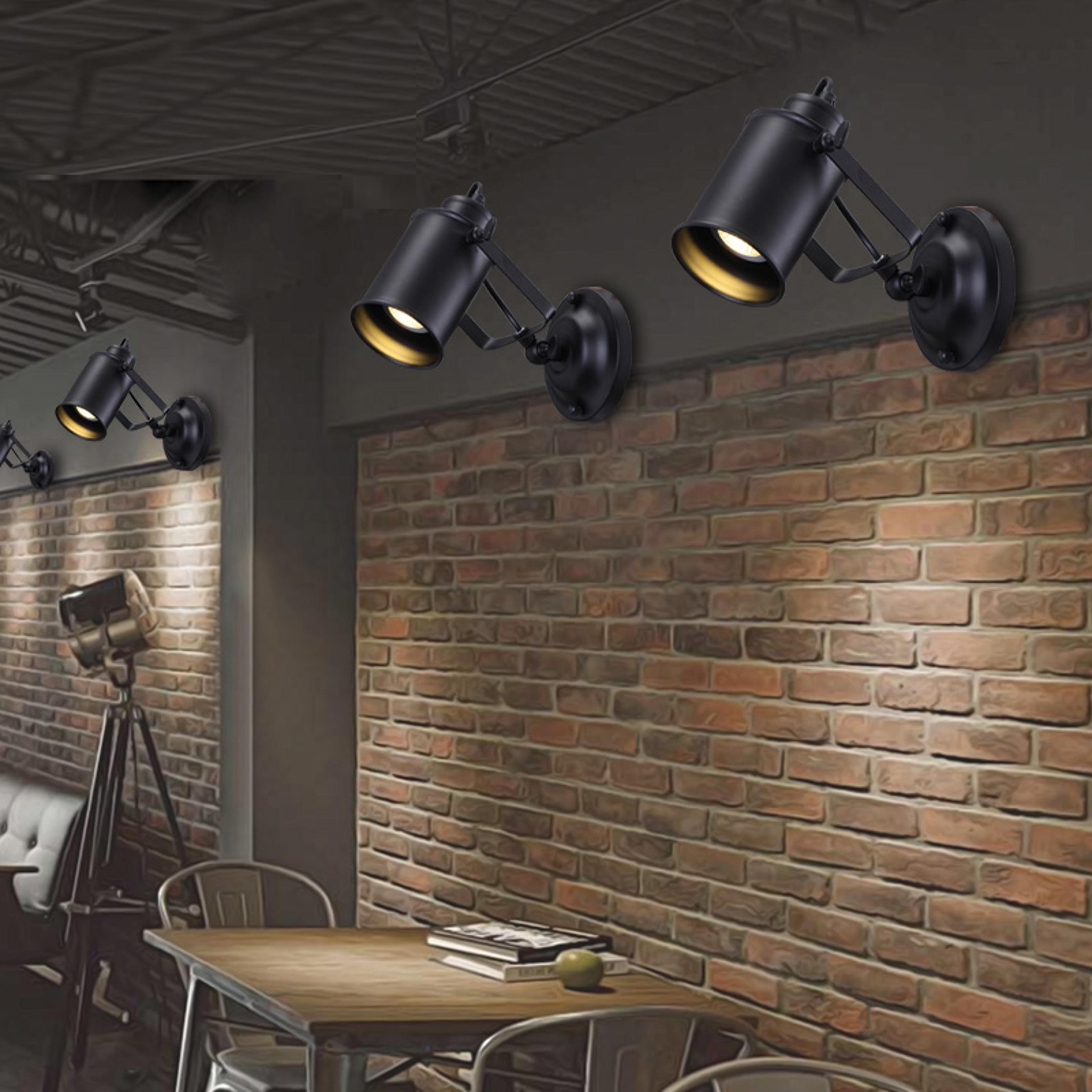 vintage industrial wall sconce adjustable metal lamp for home cafe decor