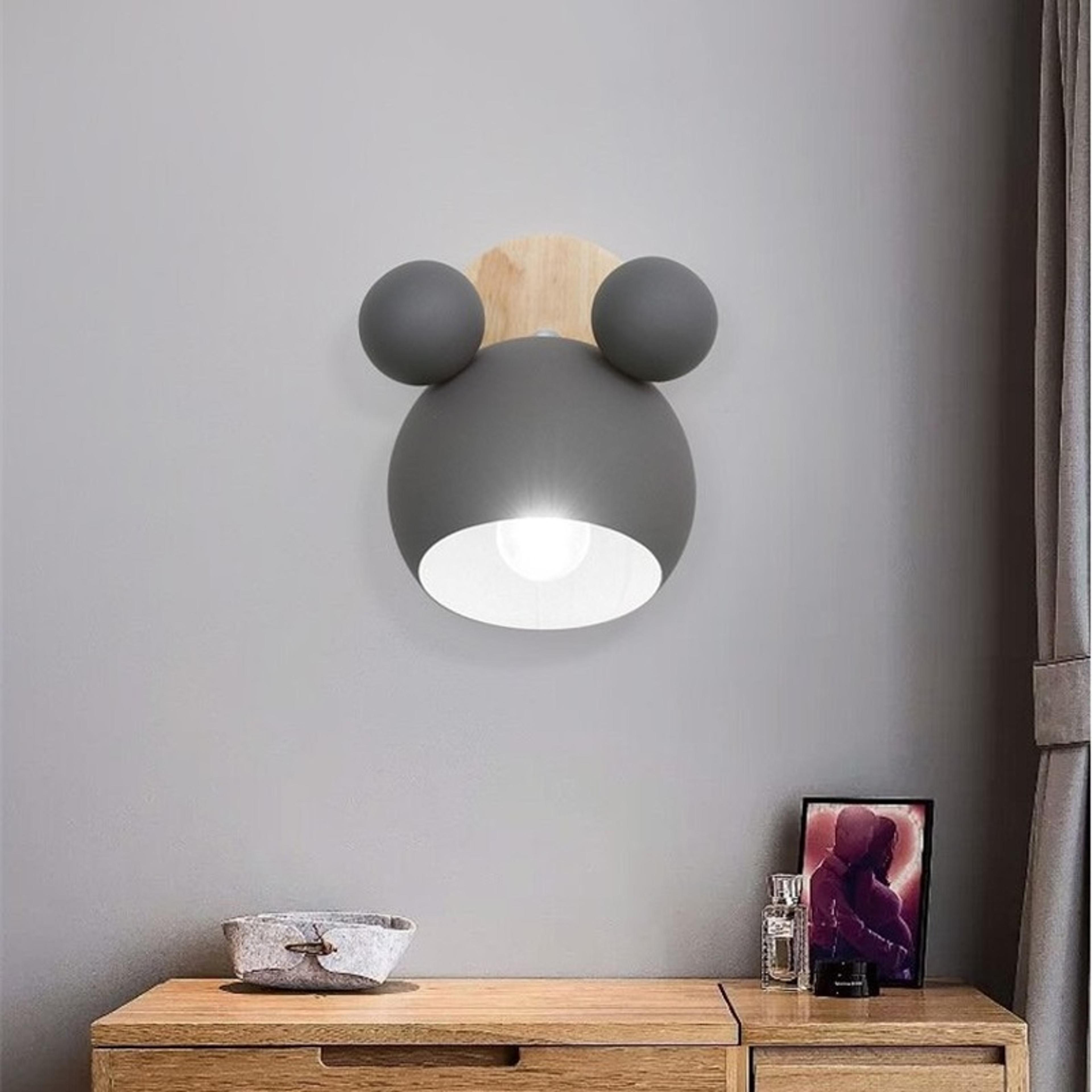 mickey wall lamp cute nordic wall sconce for bedroom and children room
