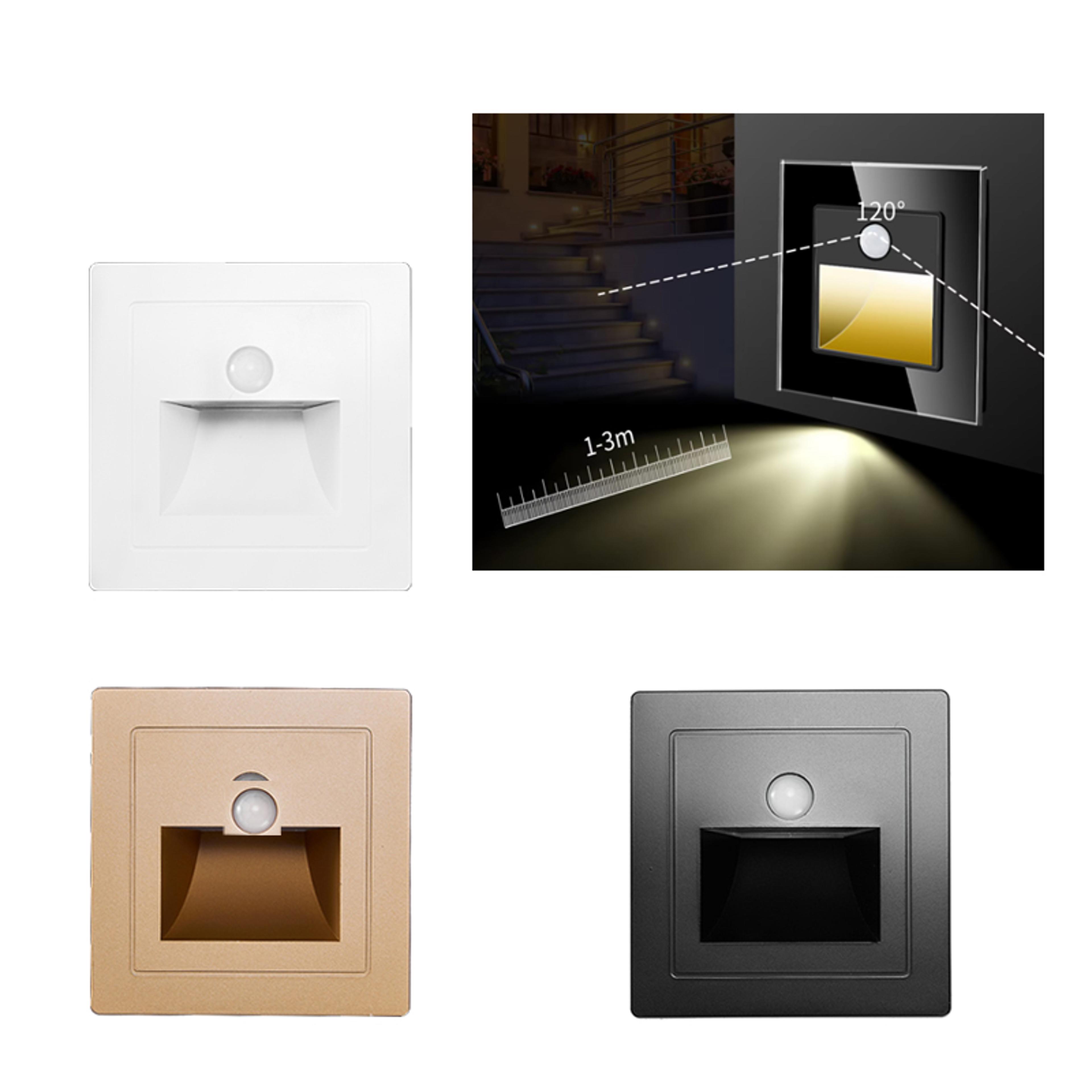 motion sensor stair light led step lamp recessed wall light for smart staircase lighting