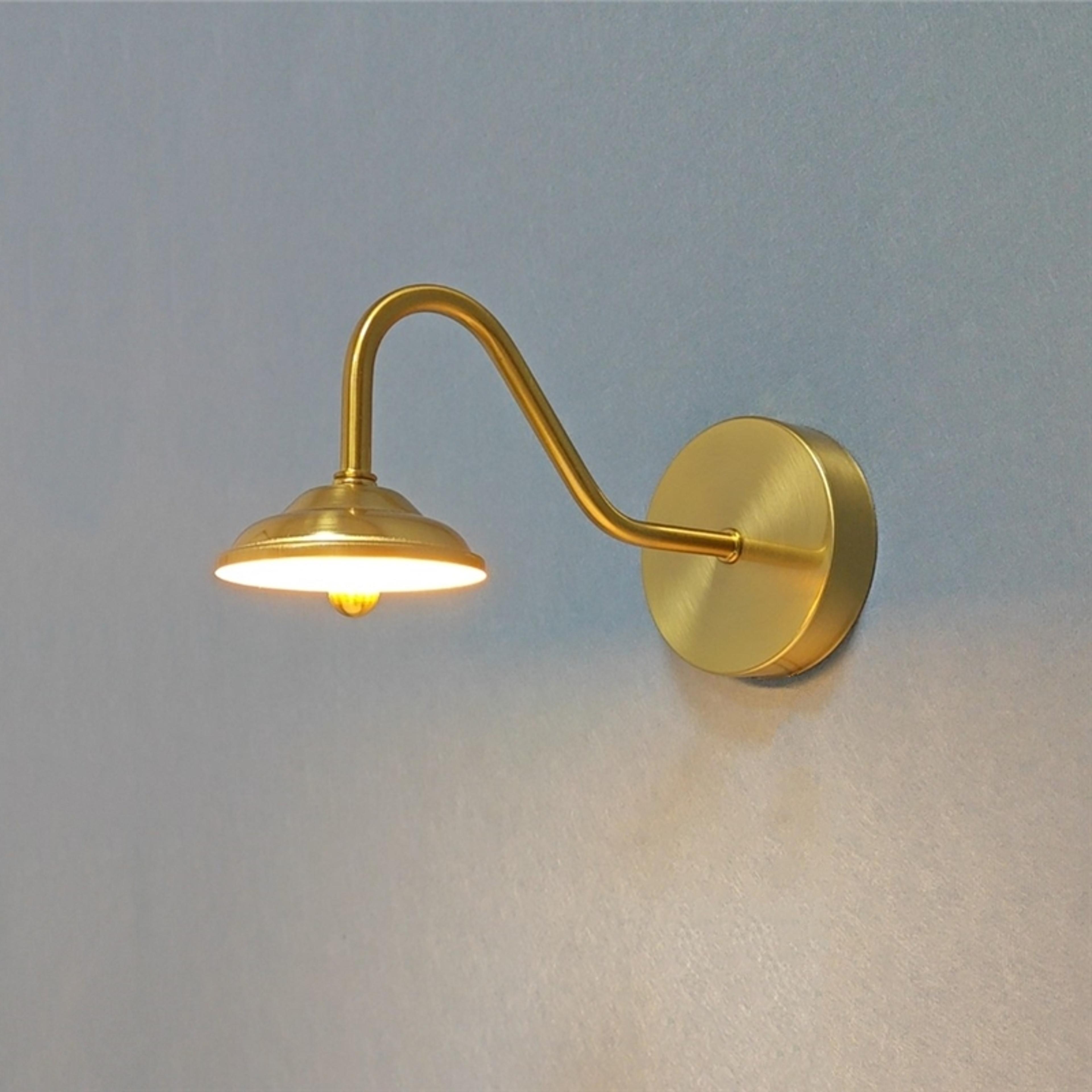 golden curved modern wall sconces led bedroom light with plug switch
