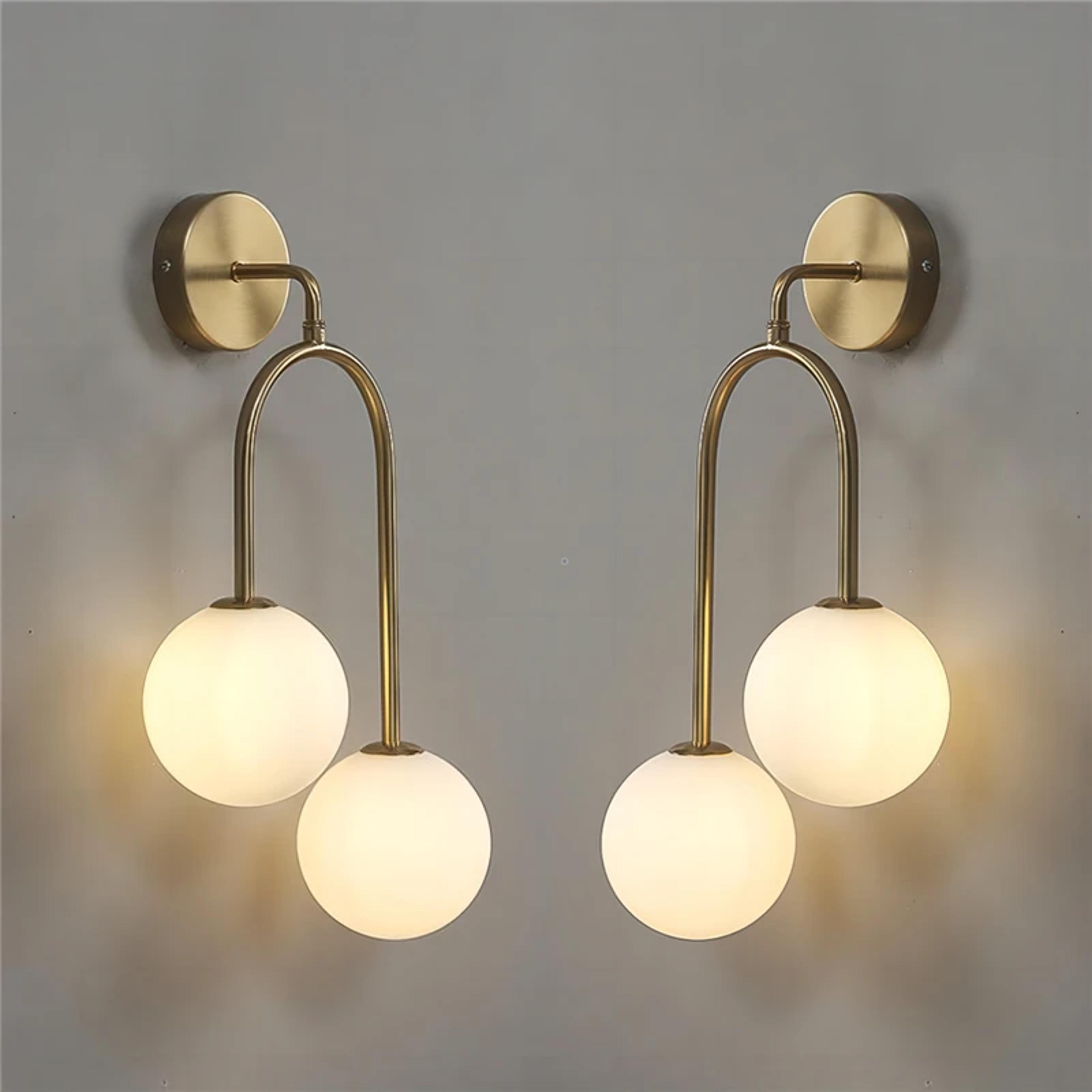 modern glass globe wall sconce led bedside wall light for bedroom & living room
