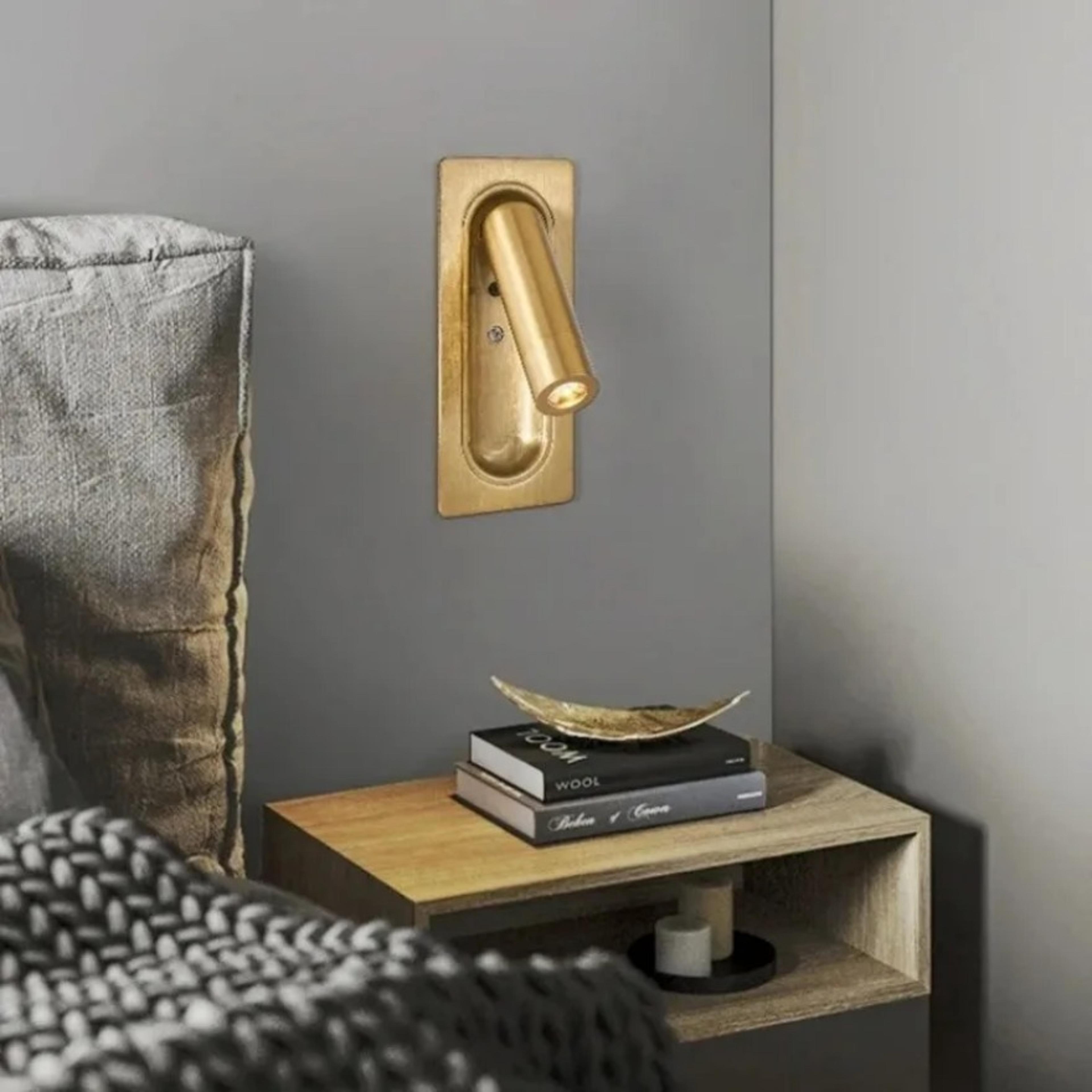 modern led wall reading light with usb charging port for bedroom bedside & living room