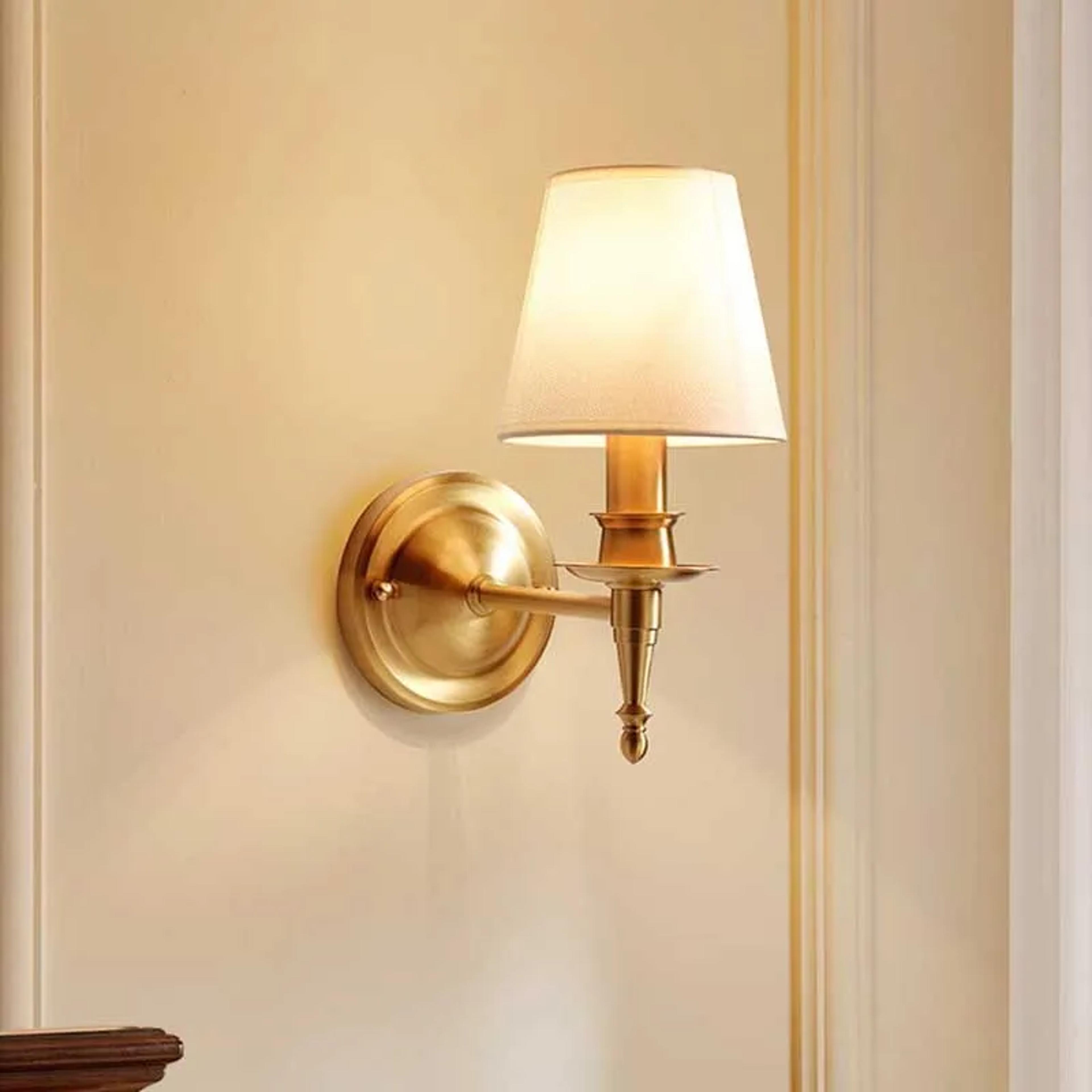 copper led wall sconce modern vanity mirror light for bathroom, bedroom & living room