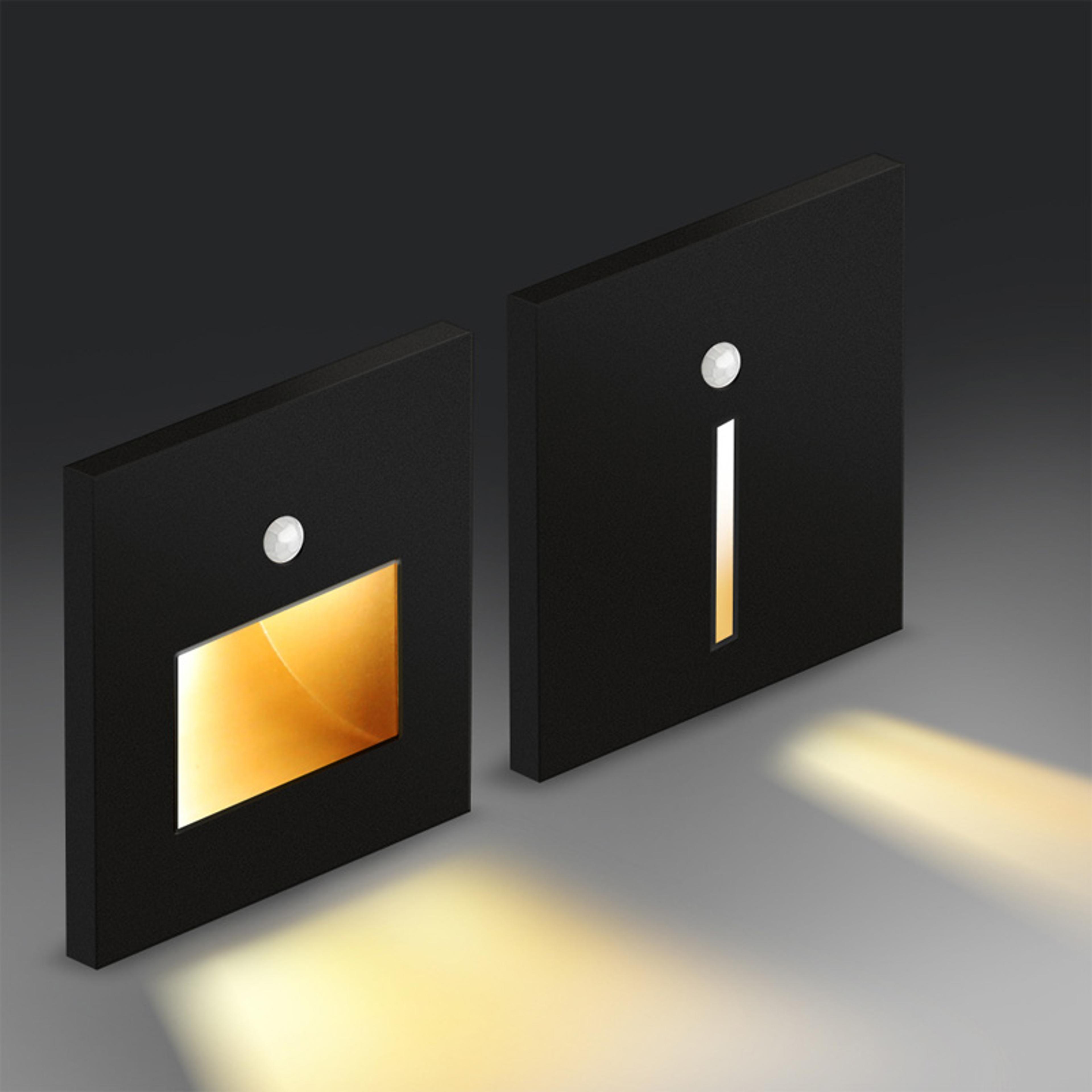 motion sensor led step light recessed stair wall light for indoor & outdoor staircase lighting