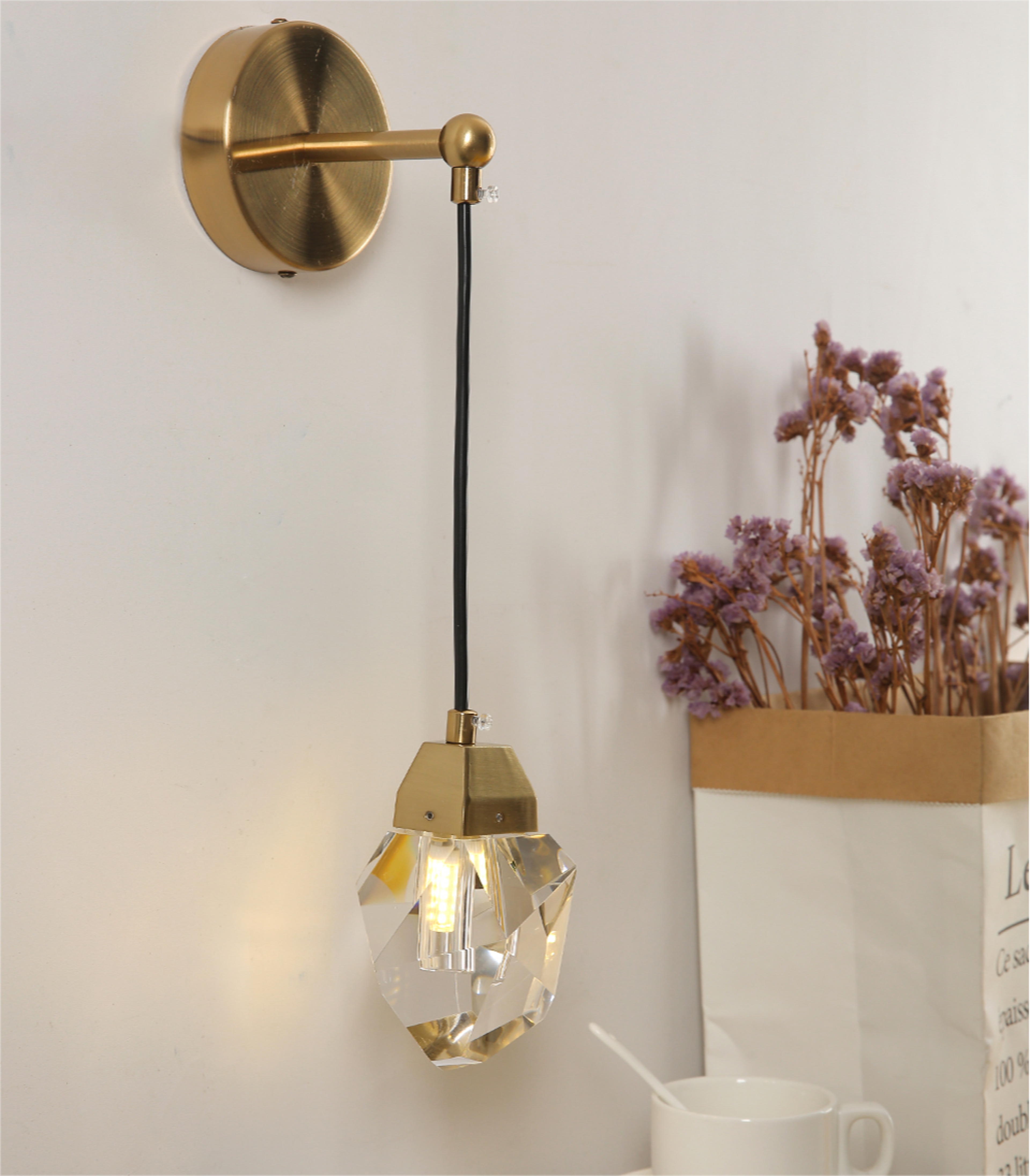luxury modern wall sconce gold led wall lamp for bedroom living room