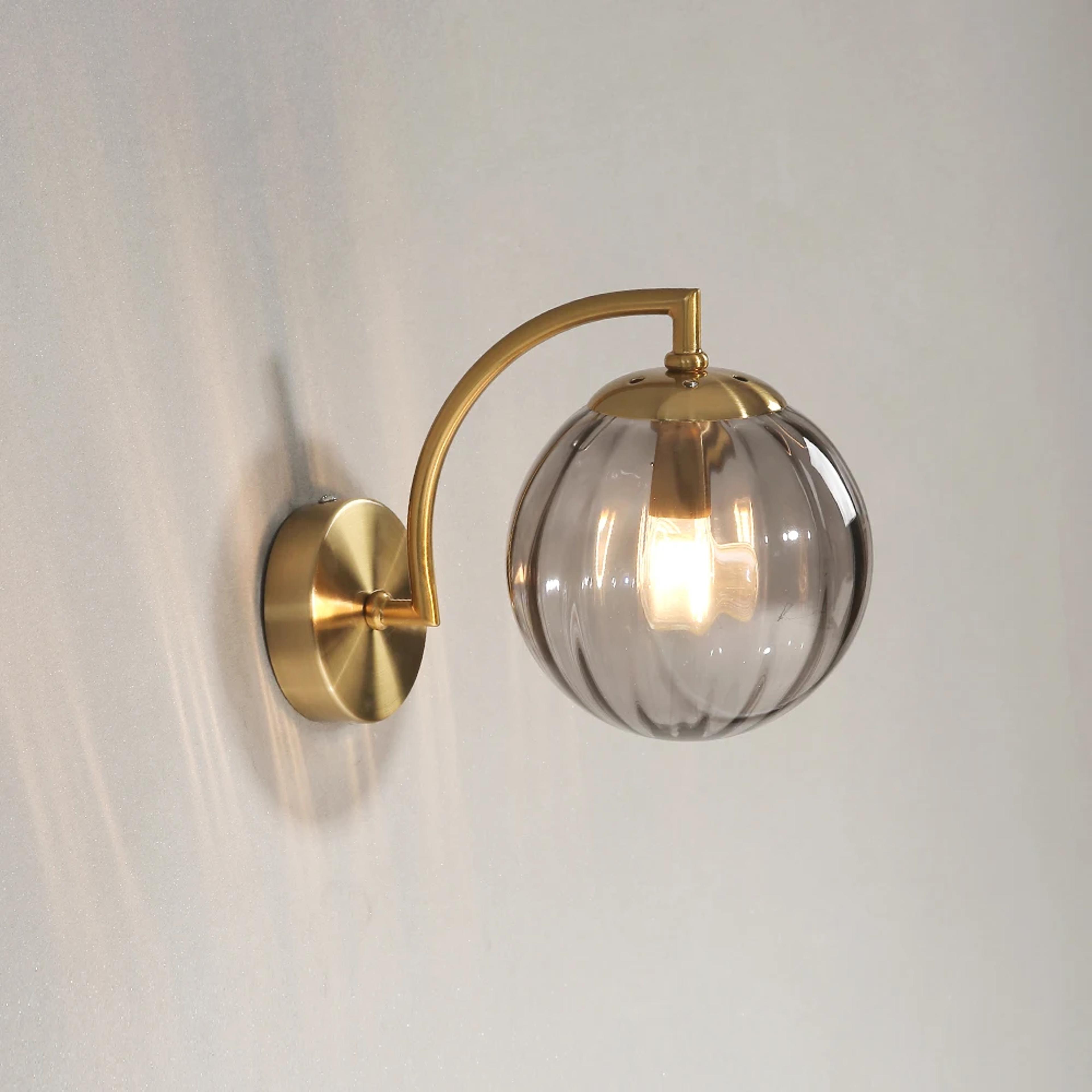modern led glass wall lamp nordic minimalist bedroom bedside sconce