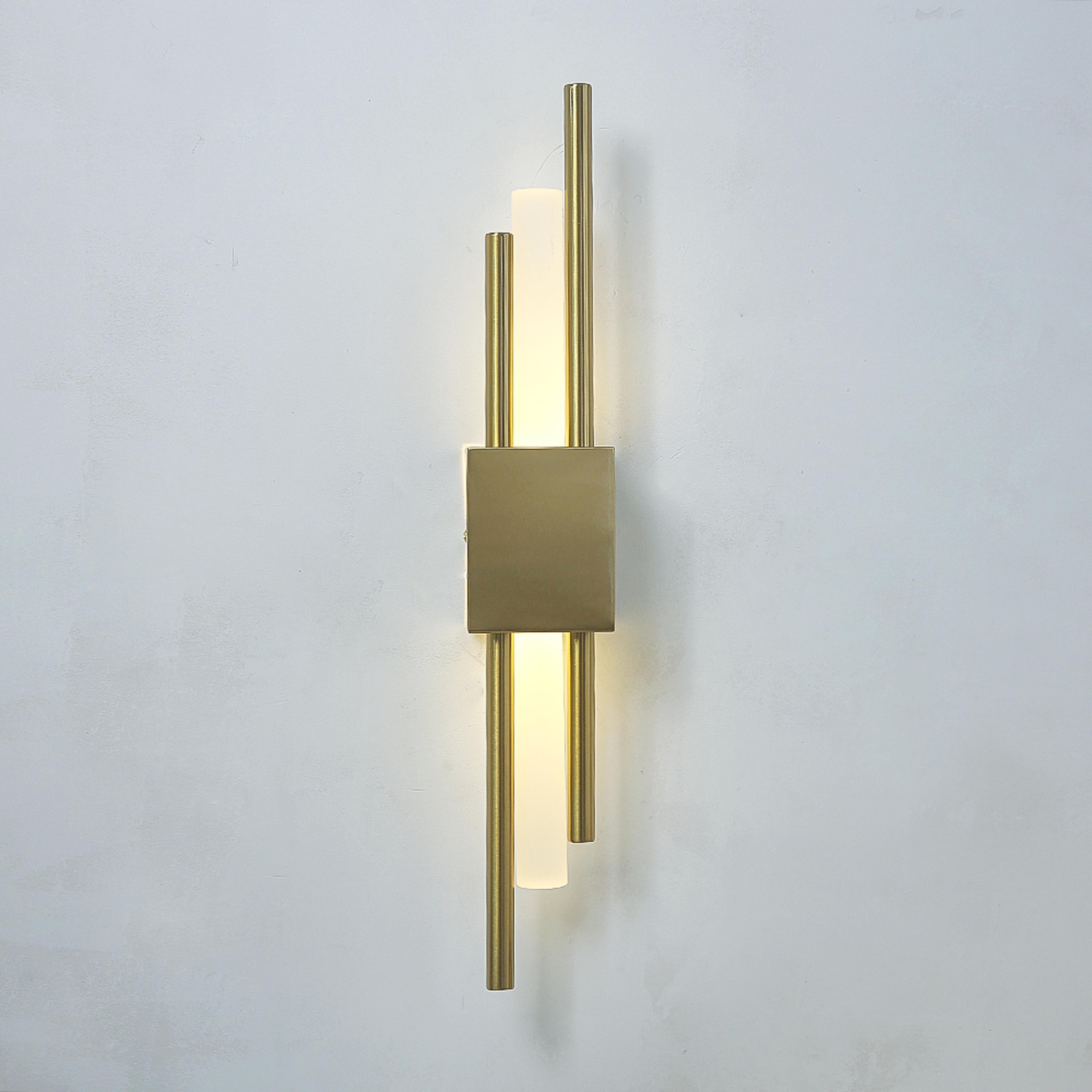 modern led wall light black gold acrylic pipe wall sconce for living room bedroom decor