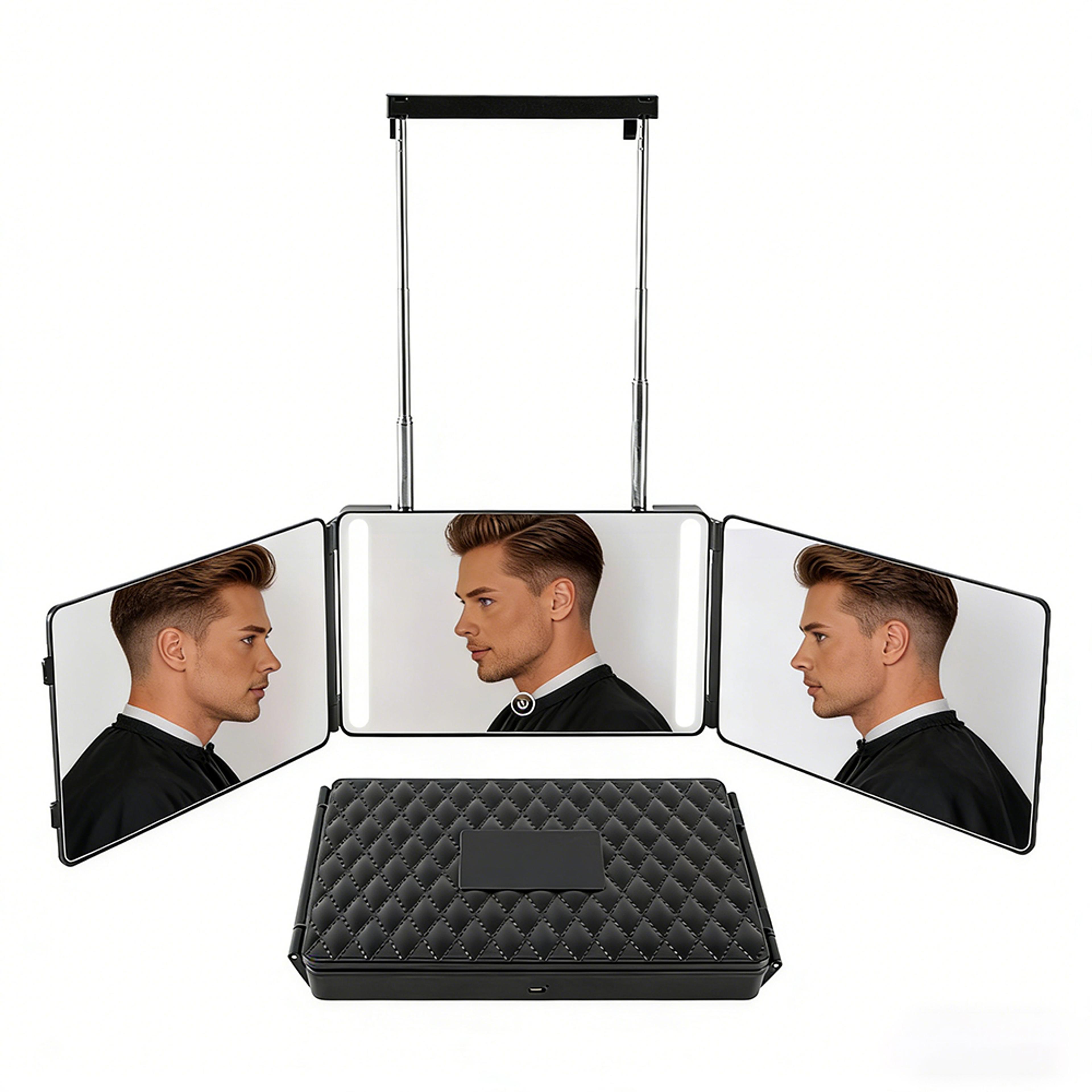 led haircut mirror self cutting vanity mirror
