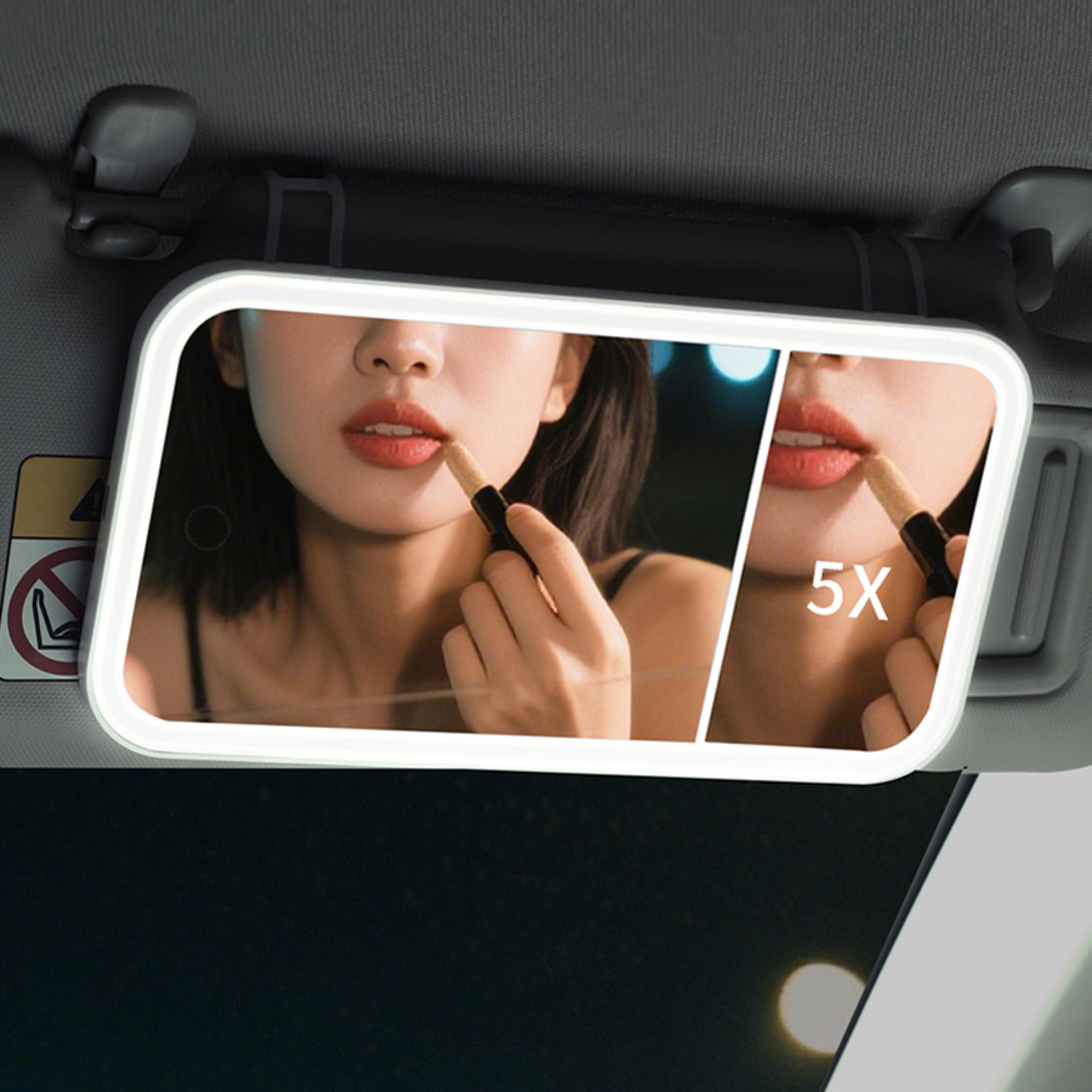 car vanity makeup mirror with lights magnification led touch mirror