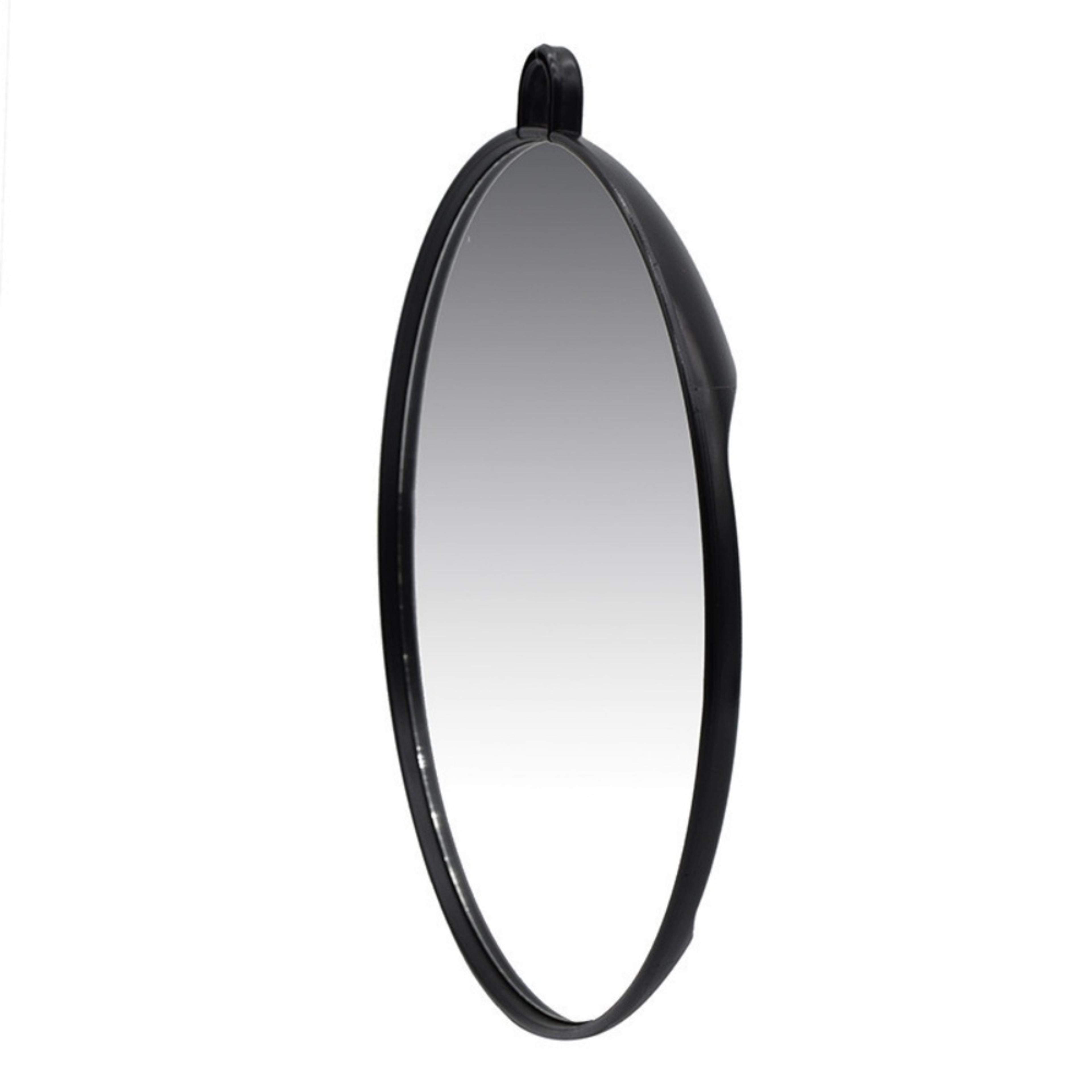 round hd wall hanging makeup mirror for hair styling and salon back view