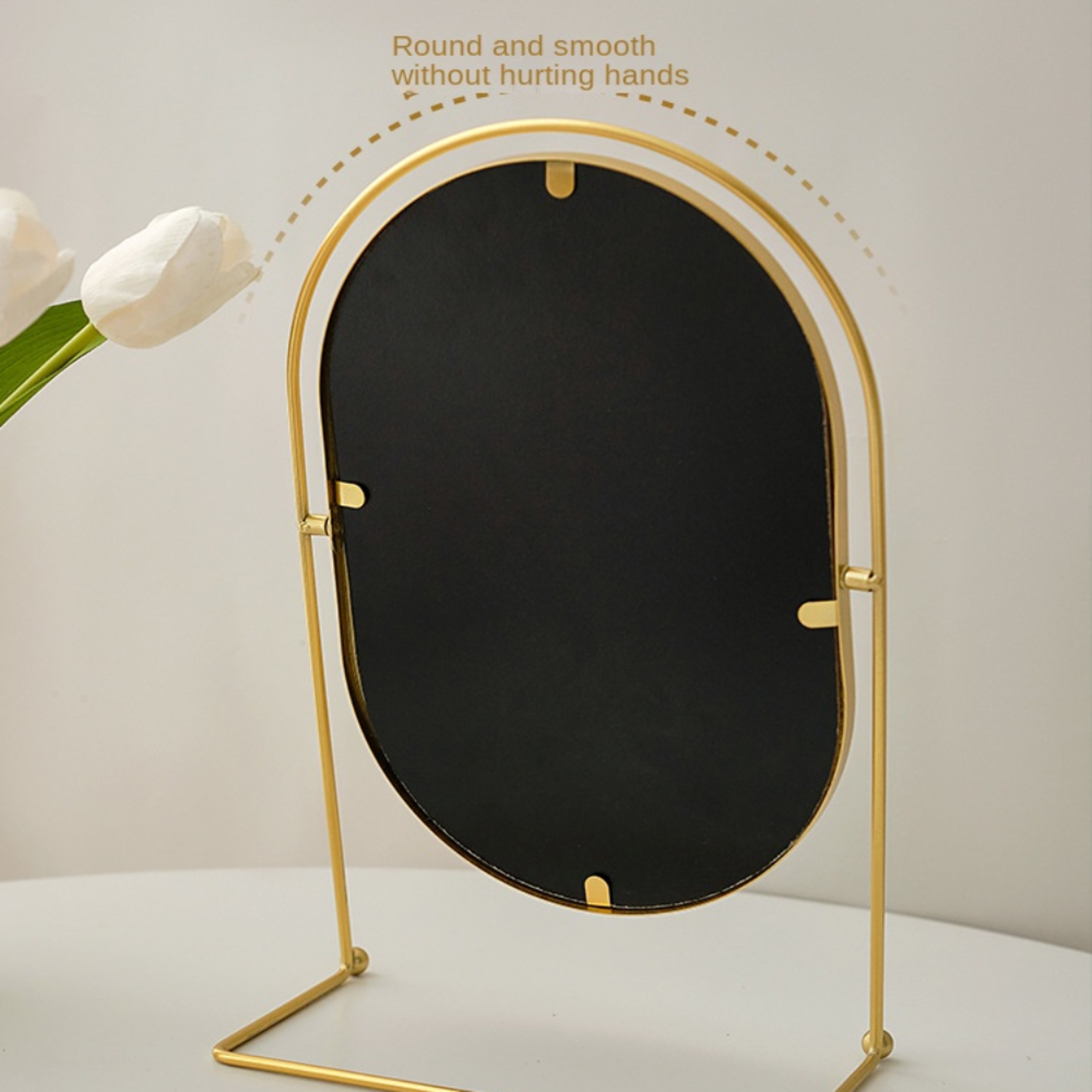 rotatable oval makeup mirror high definition vanity desktop mirror