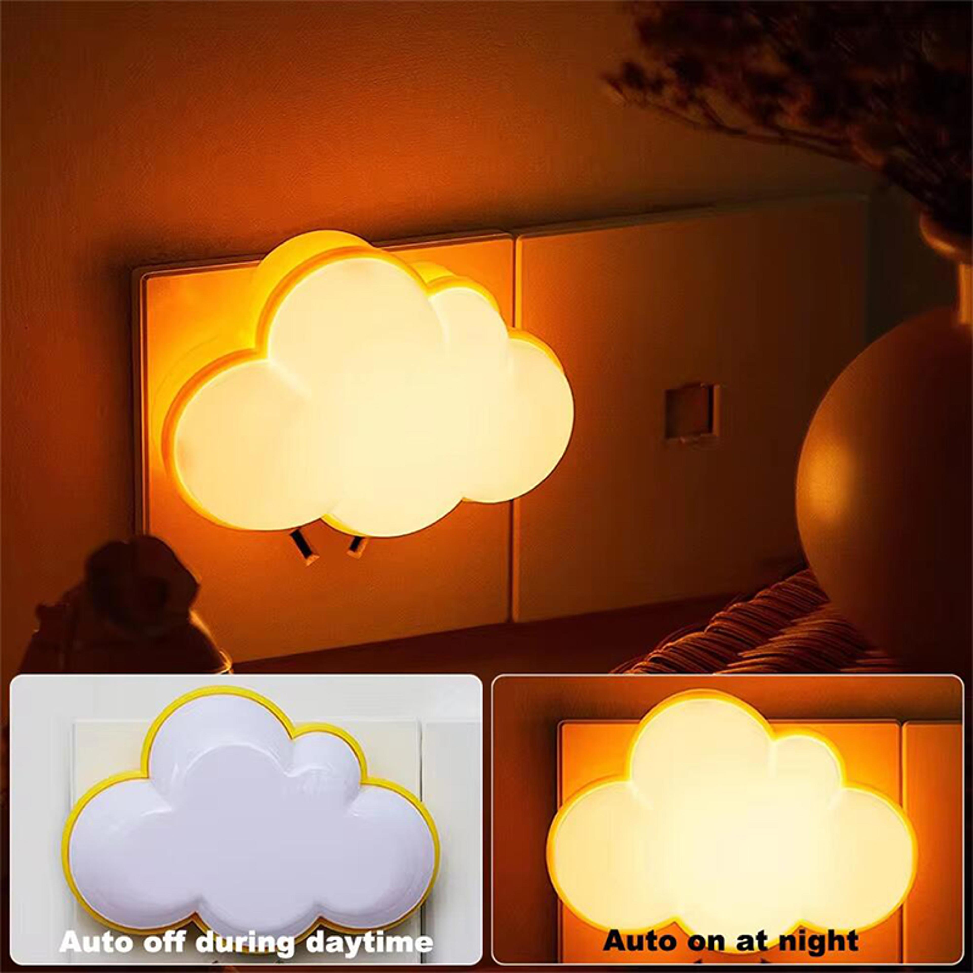 led smart motion sensor night light plug in cloud lamp for kids bedroom hallway