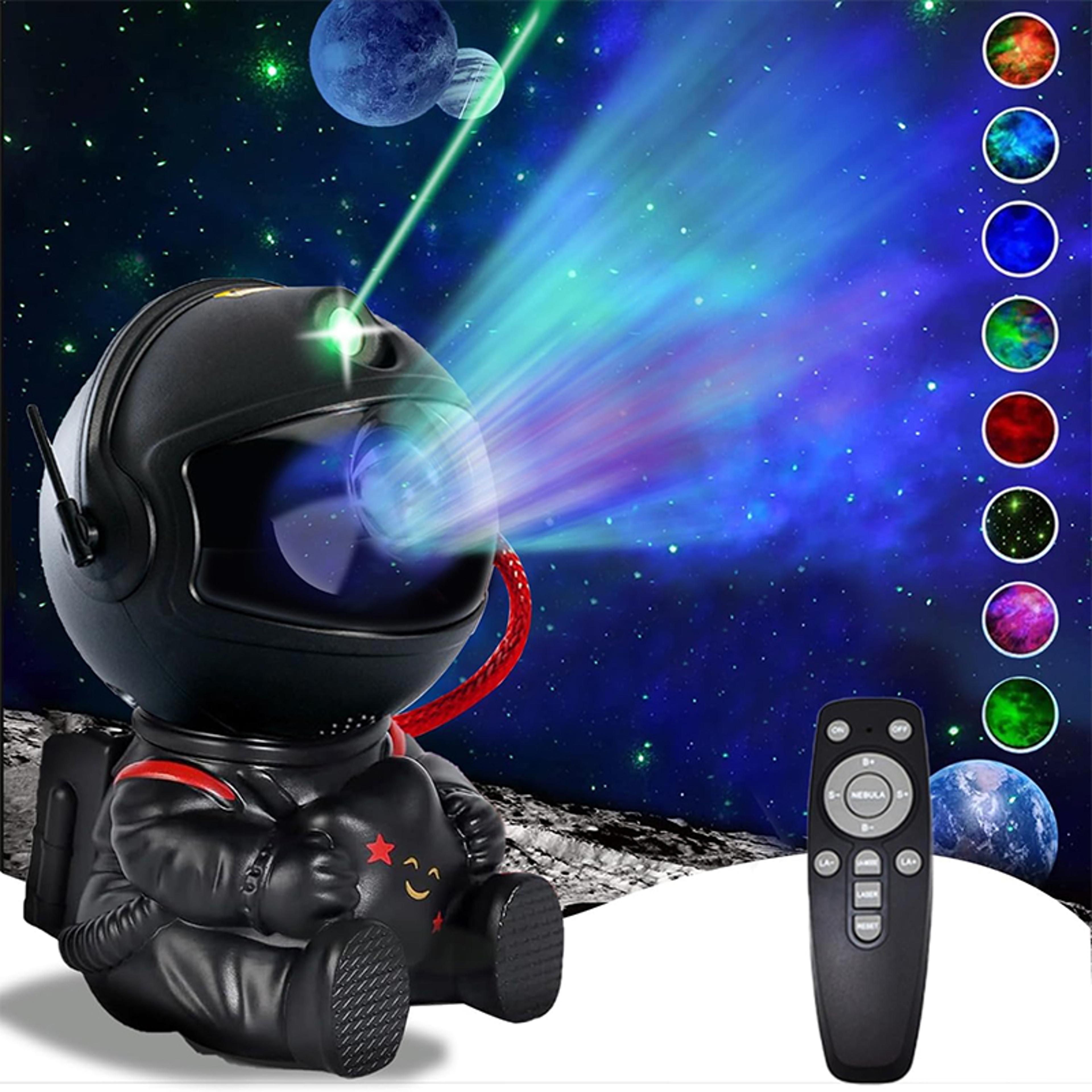 astronaut galaxy star projector night light for kids bedroom nebula ceiling lamp