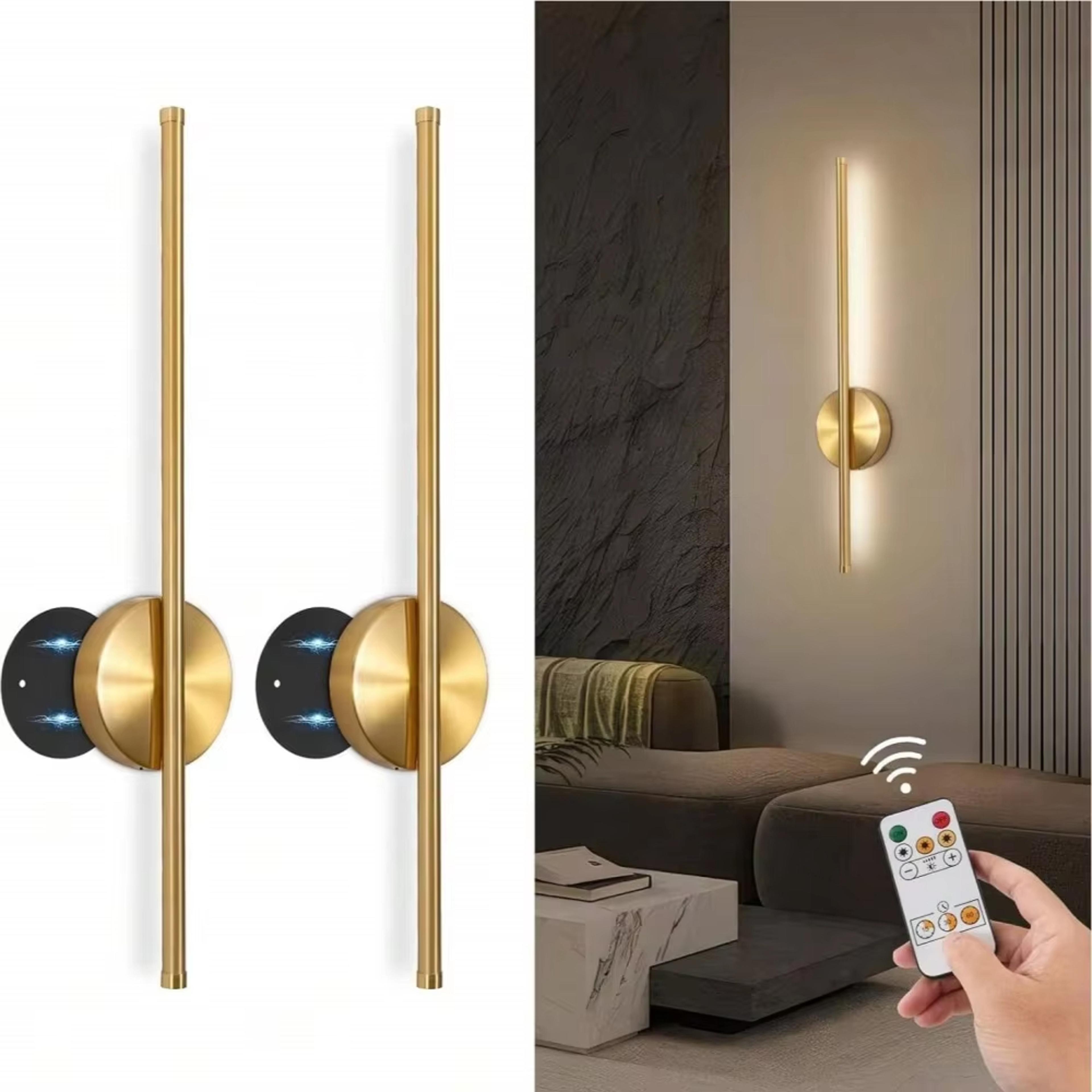 magnetic rechargeable wall lamp black gold led light for bedroom hallway decor