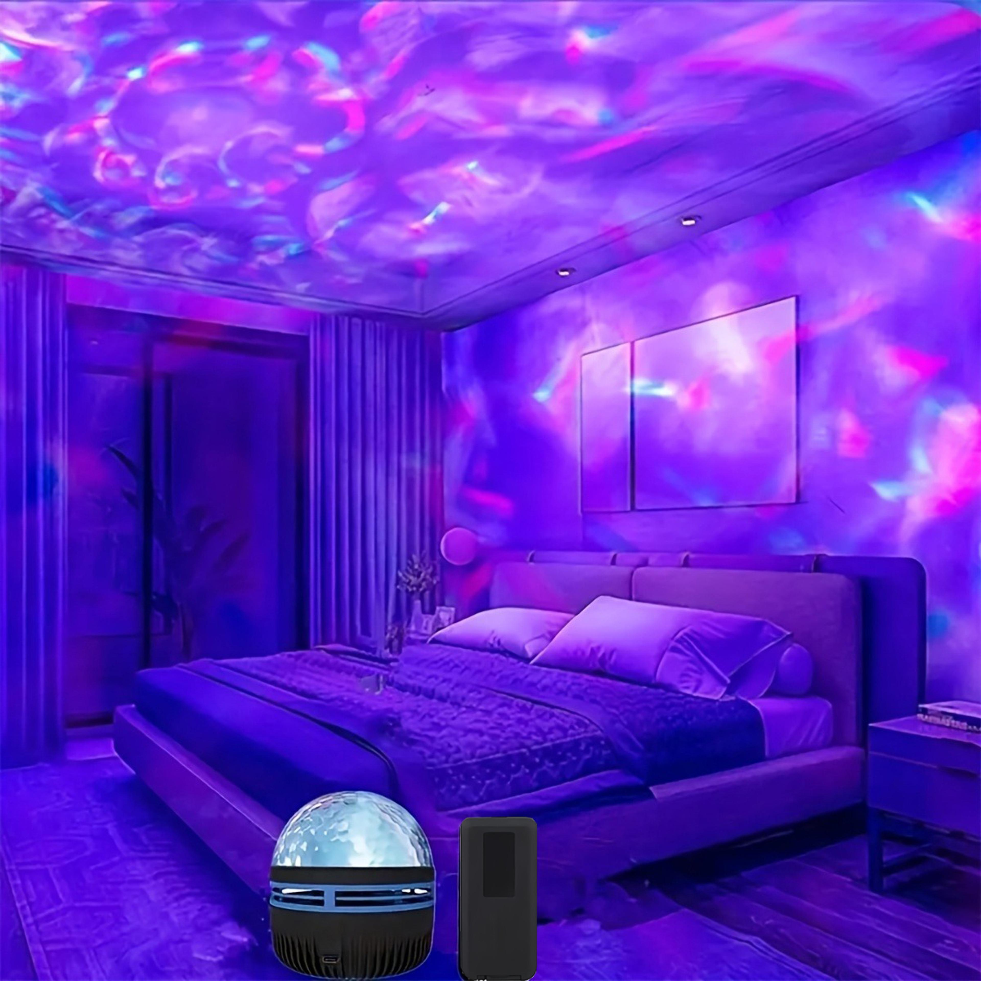 led galaxy star projector light with remote control for bedroom ambience and home theater