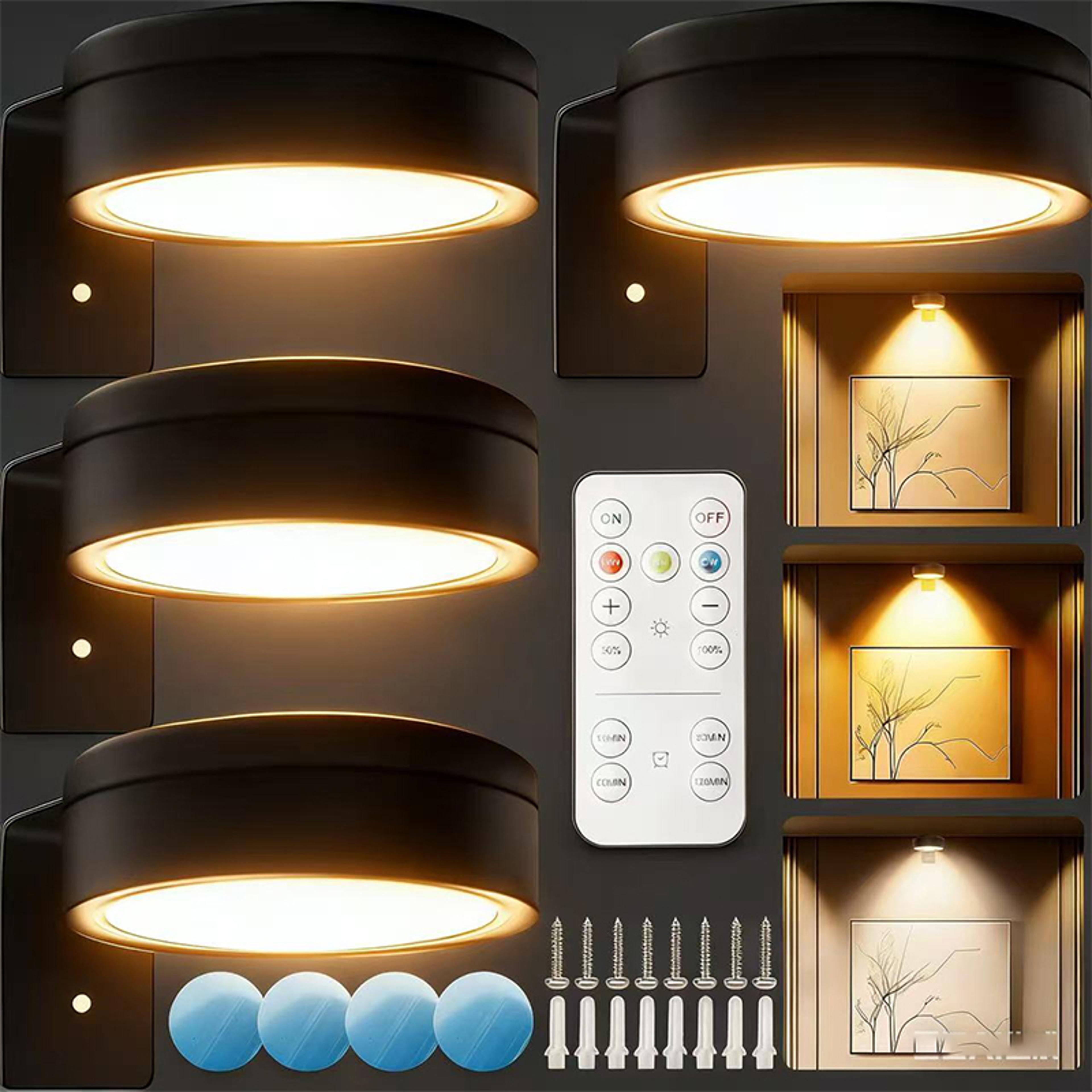 wireless led picture lights magnetic wall mount accent lamps with adjustable brightness