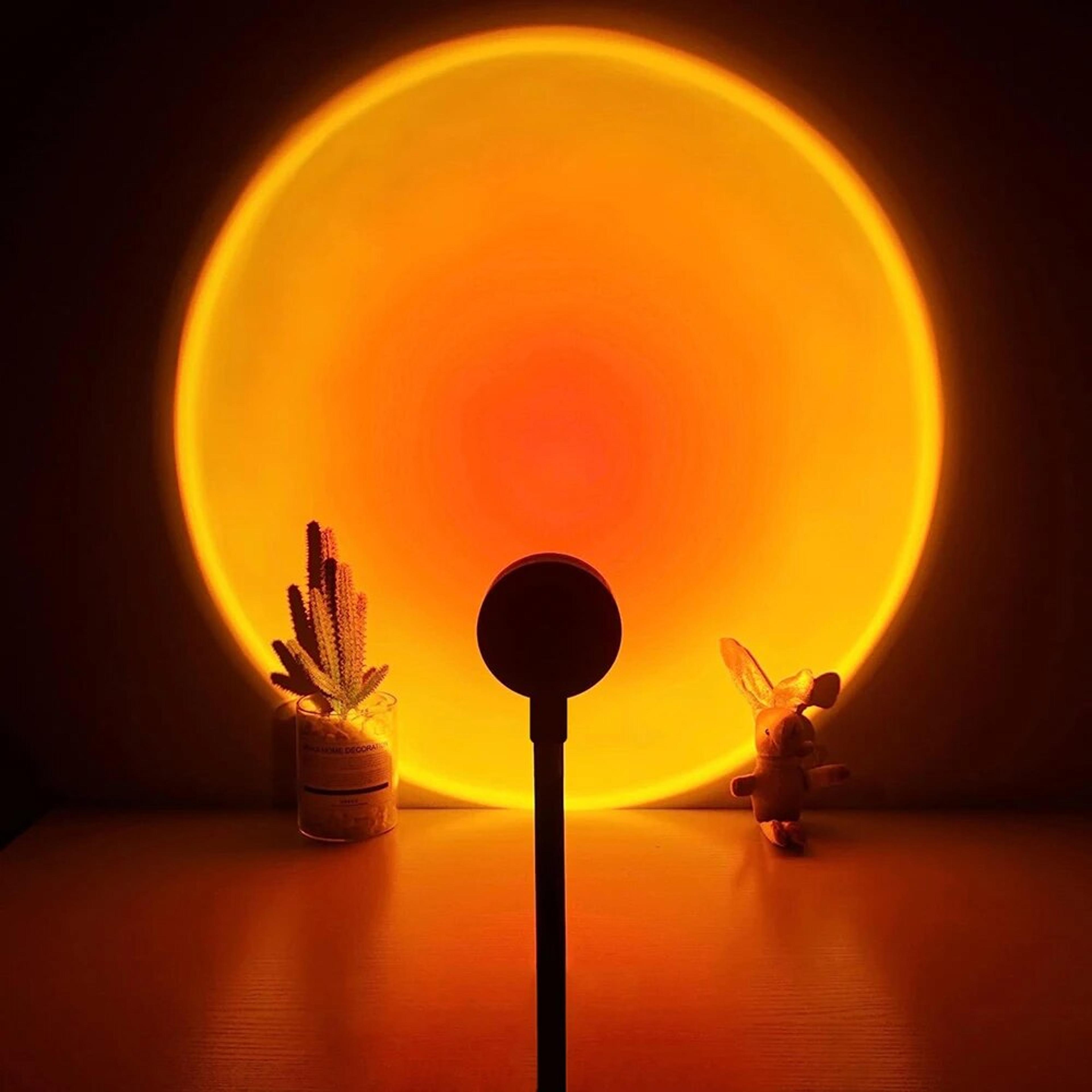 usb sunset lamp romantic ambient light projector for bedroom decor