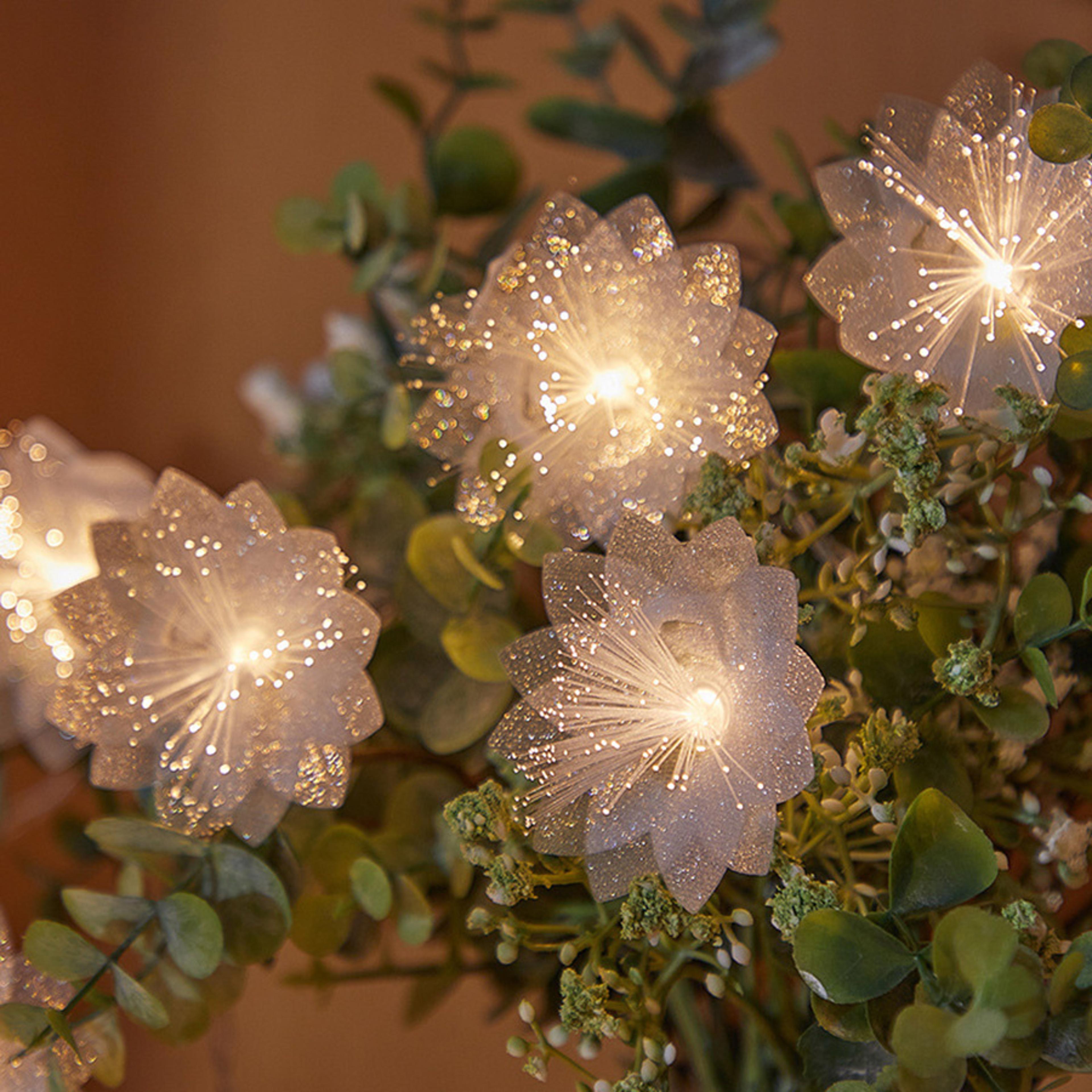 led fiber optic fairy lights battery powered flower garland for wedding party decor