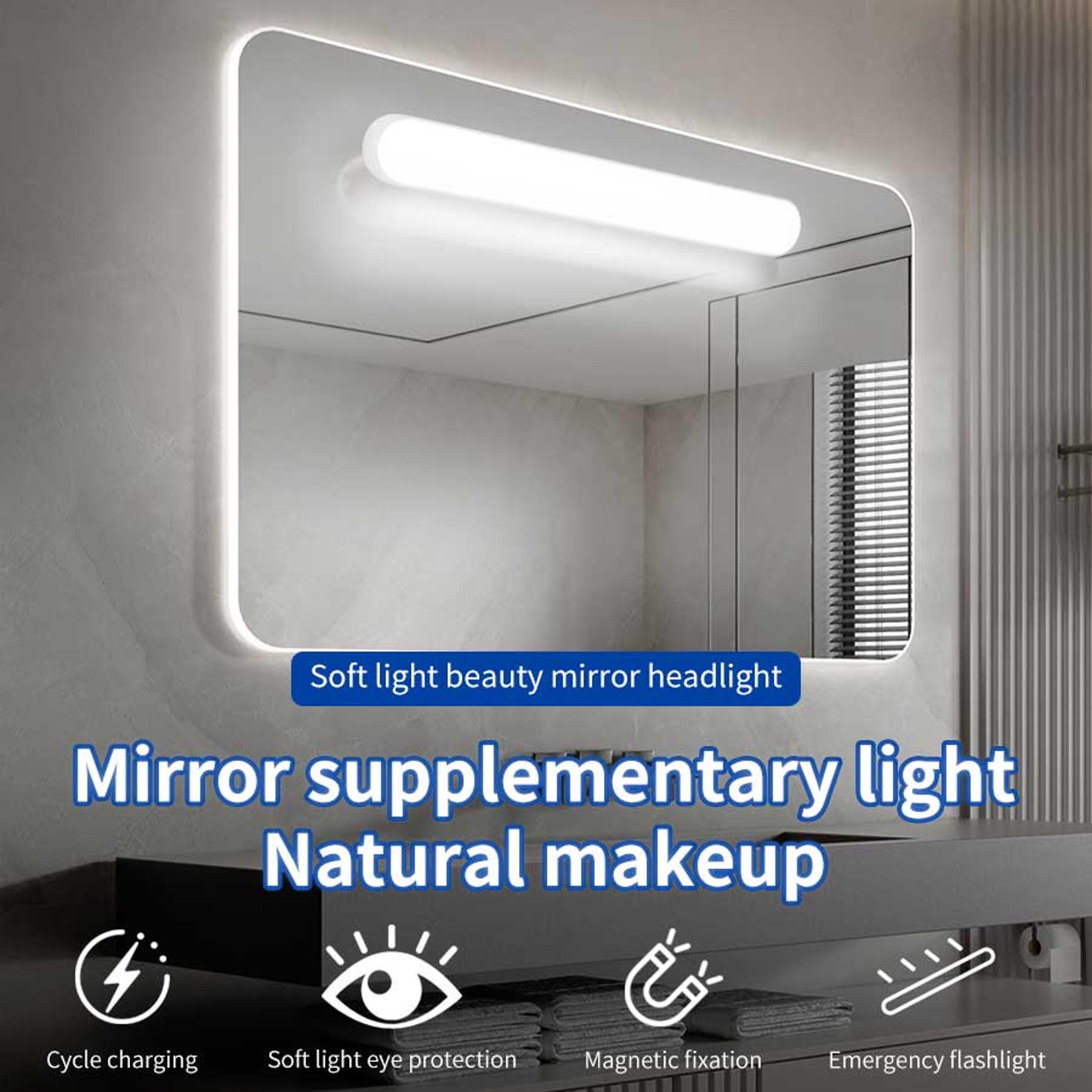 magnetic led desk lamp rechargeable touch light for mirror cabinet and workspace